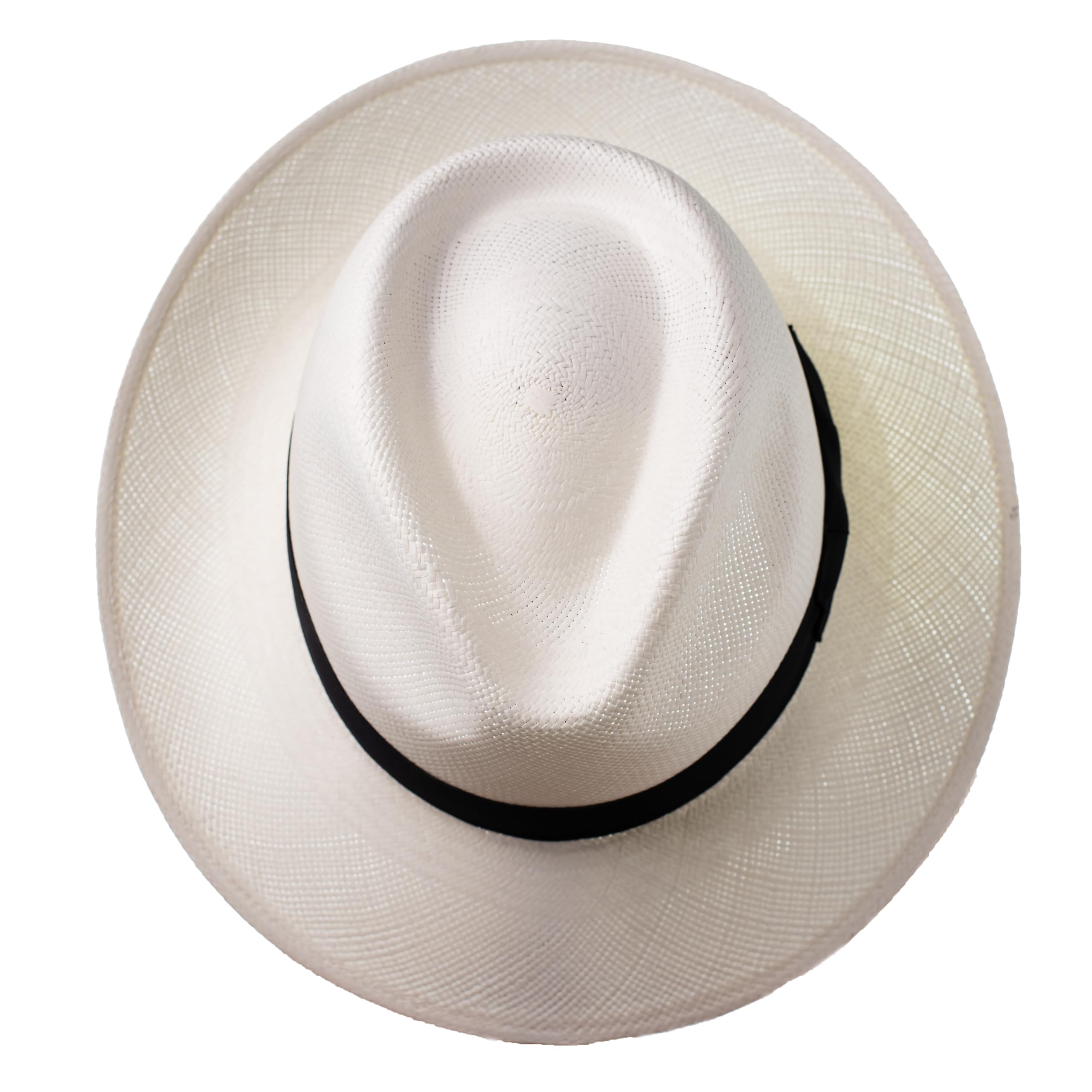 Cuenca 1905 Fedora Sombrero Panamá Genuino Vestir de Paja Toquilla, Tejido a Mano y Hecho 100% en Ecuador, Protección UV Natural, Panama Hat de Verano Hombre y Mujer