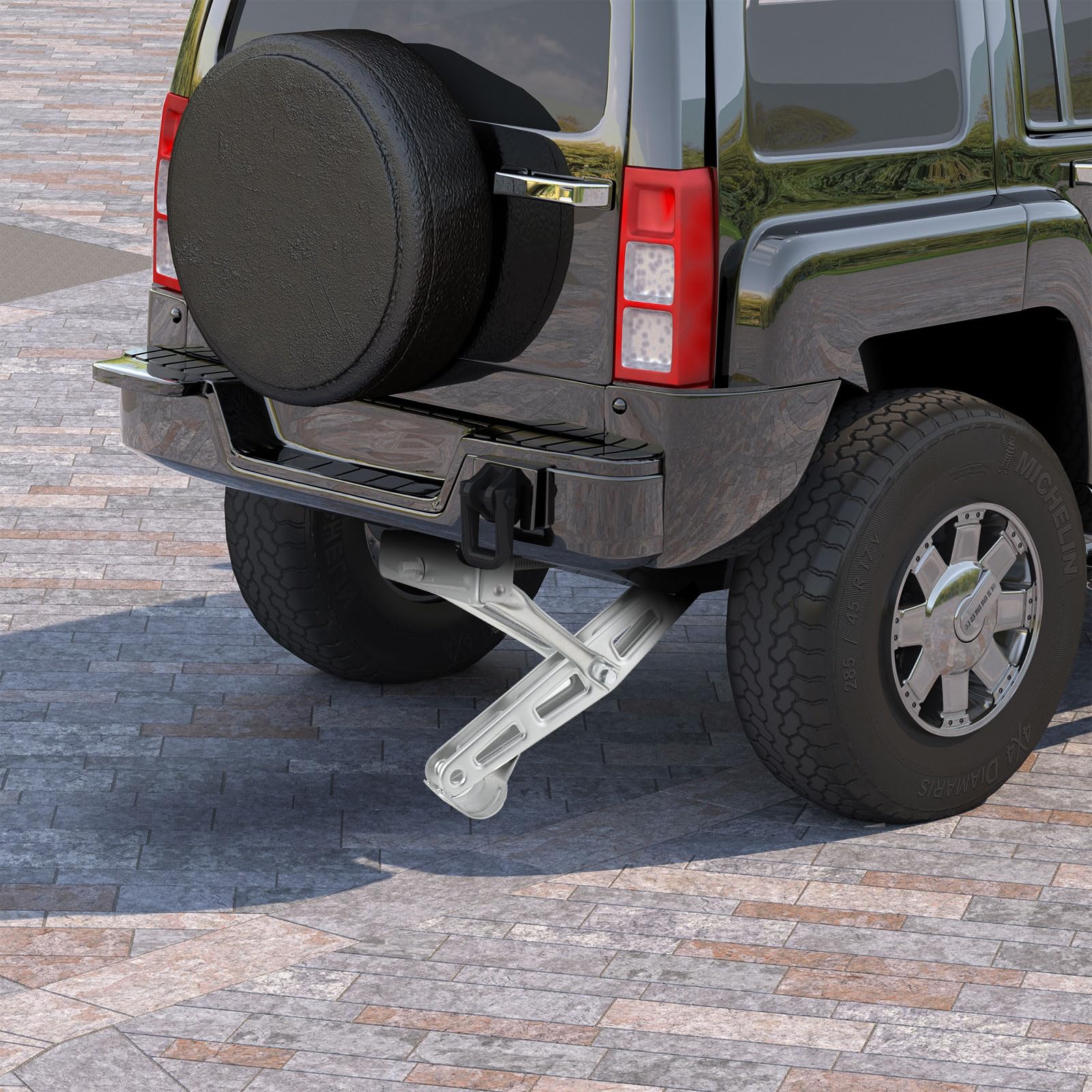 Supporto Girevole per Manovella per Roulotte, Altezza 105-520 mm Regolabili, Set da 2 Pezzi Supporti Girevoli a Manovella per Caravan, Portata da 1600 kg