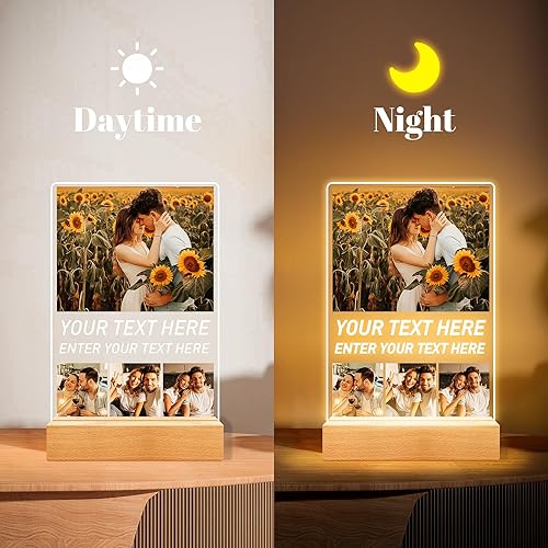 Miniatura 4 de Marcos de fotos personalizados, marco de fotos personalizado con luz nocturna, marco de fotos personalizado con foto, regalos personalizados de