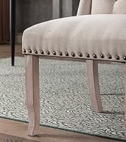 Vista 10 de DUOMAY Modern Tufted Dining Chairs Set of 2, Linen Upholstered Dining Room Chairs Armless Guest Side Chair for Kitchen Dining Room, Wingback Accent