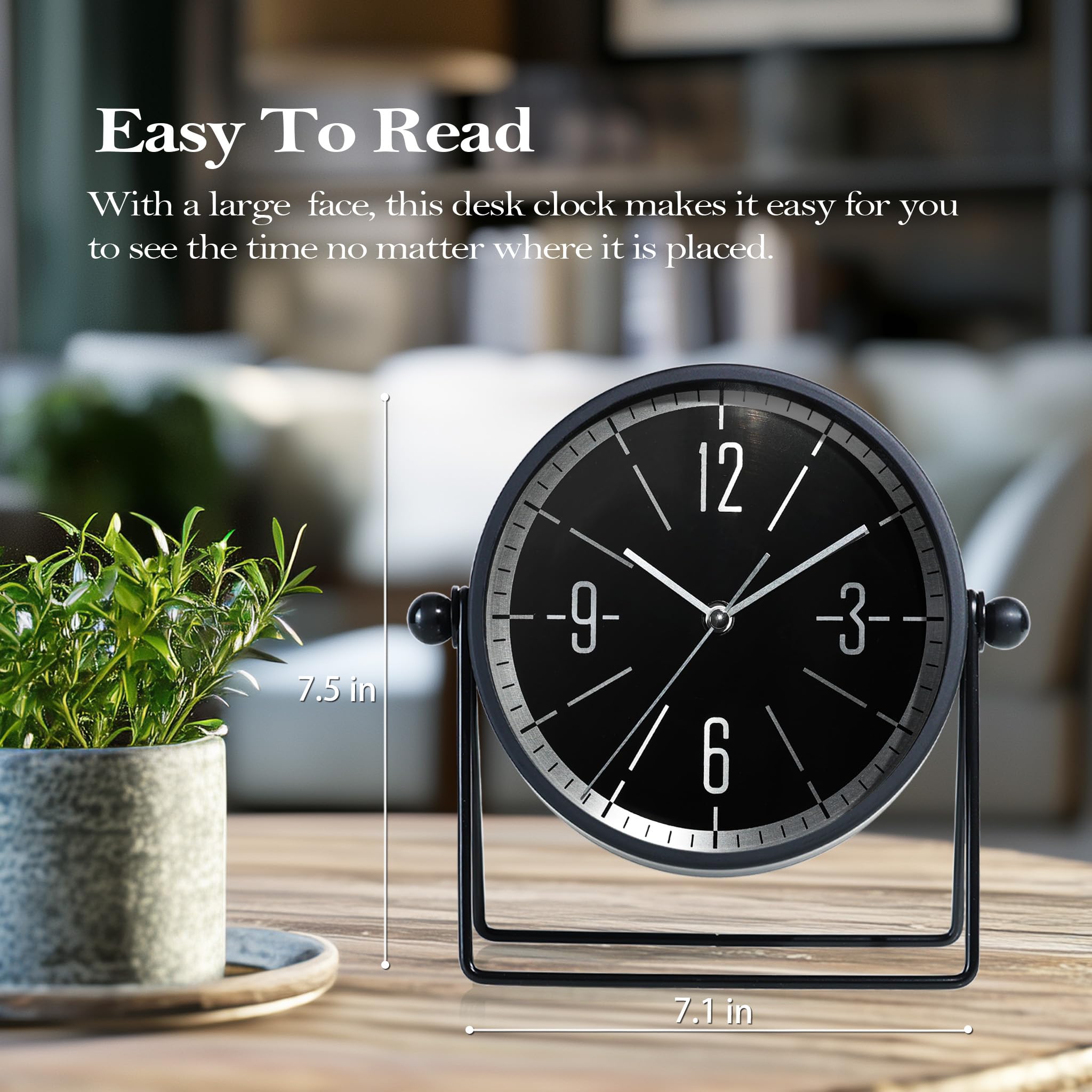 AYRELY Orologio silenzioso nero
