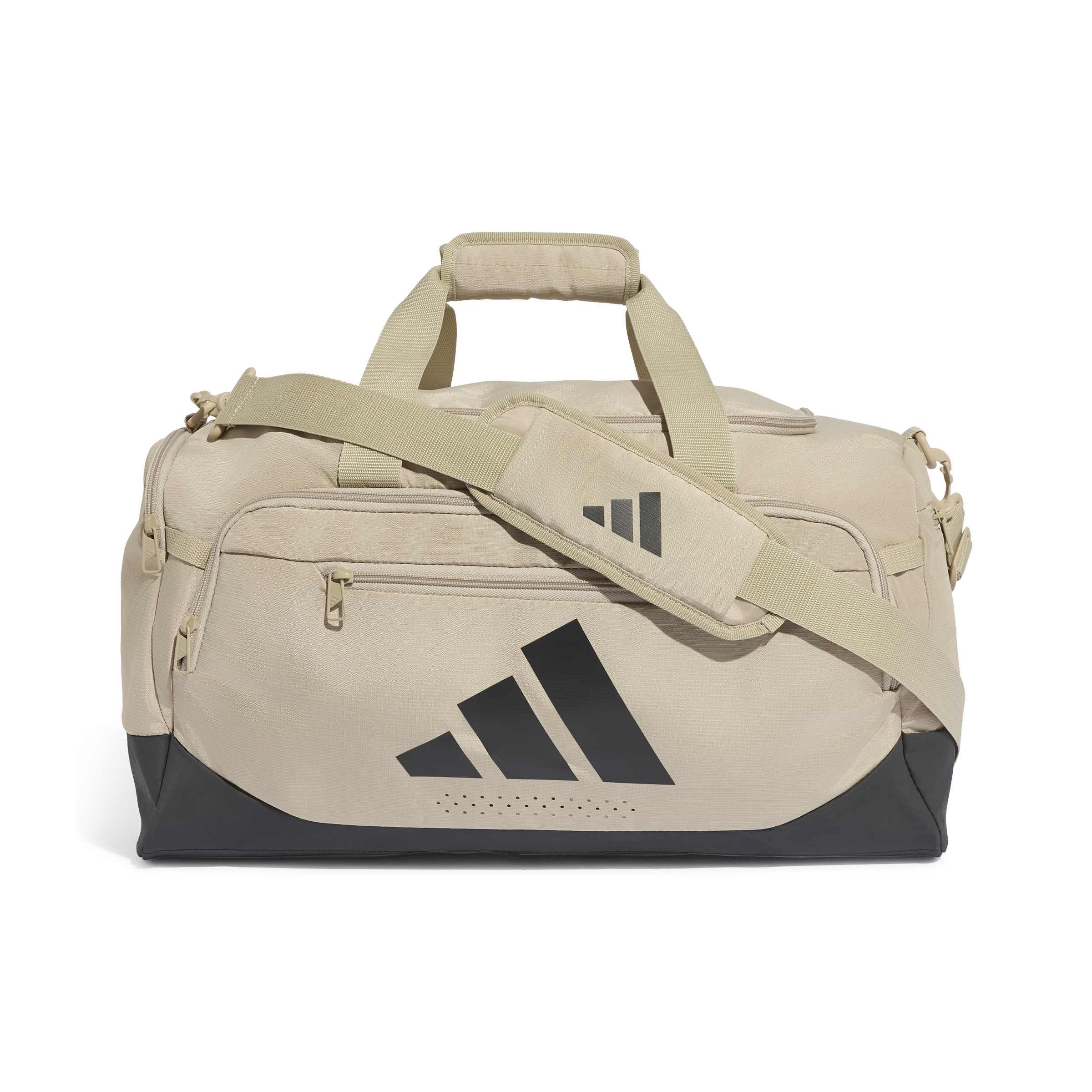 adidas Unisex Training Defender Duffle Bag Small Duffel_Bag, Khaki Three/Black, One Size — image 1