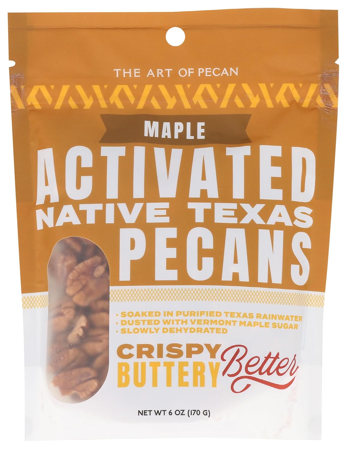 The Art of Pecan Maple Activated Native Texas Pecans, 6 OZ