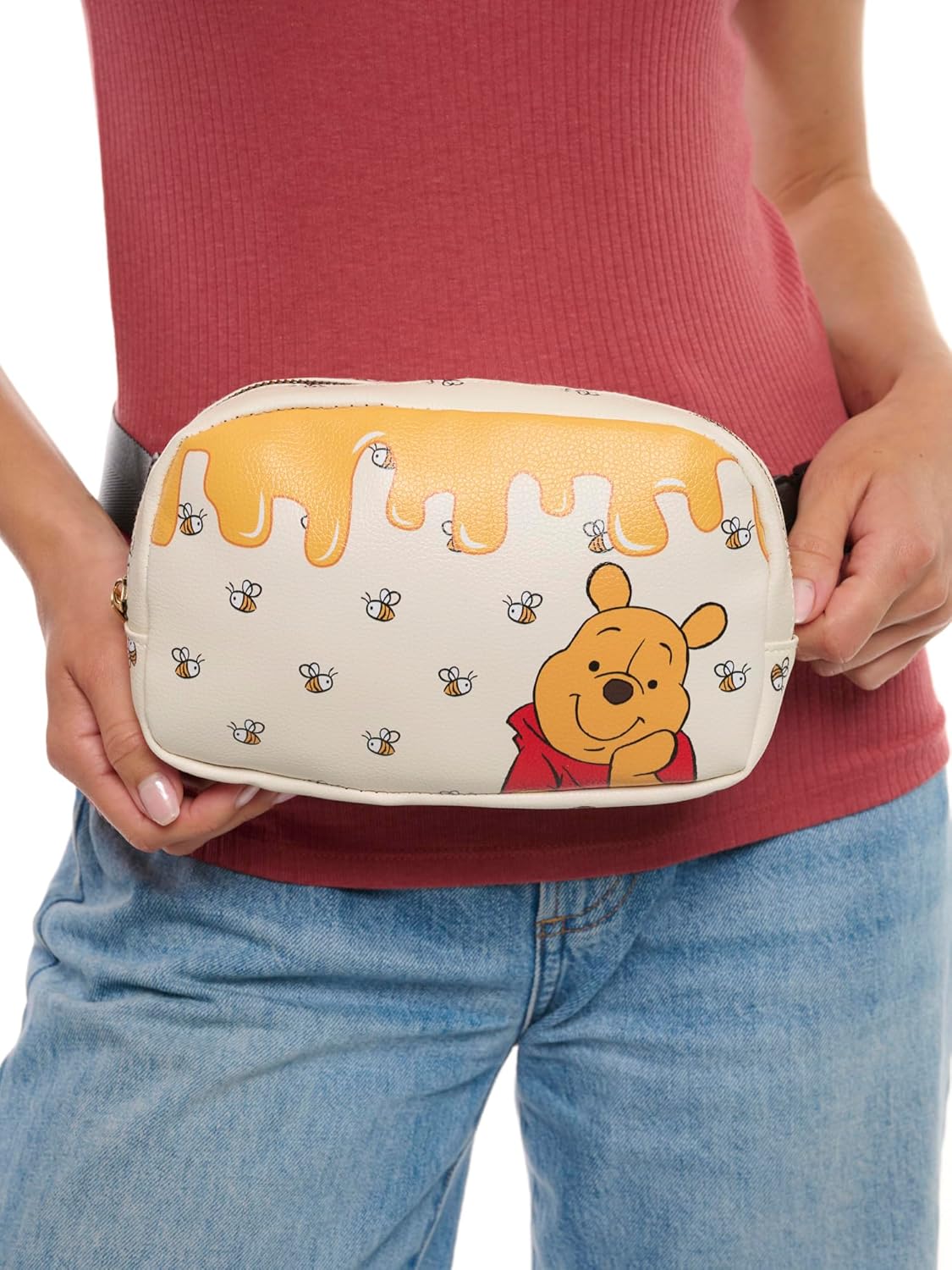 Womens Disney Belt Bag Crossbody Fanny Pack Waist Bag (Pooh White) - Image 9