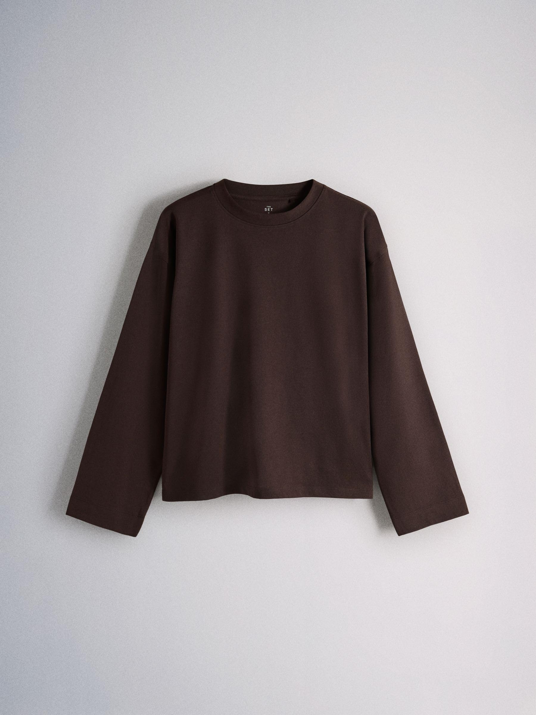 THE SET Damen Essential leichte Langarmshirts, 8er-Pack