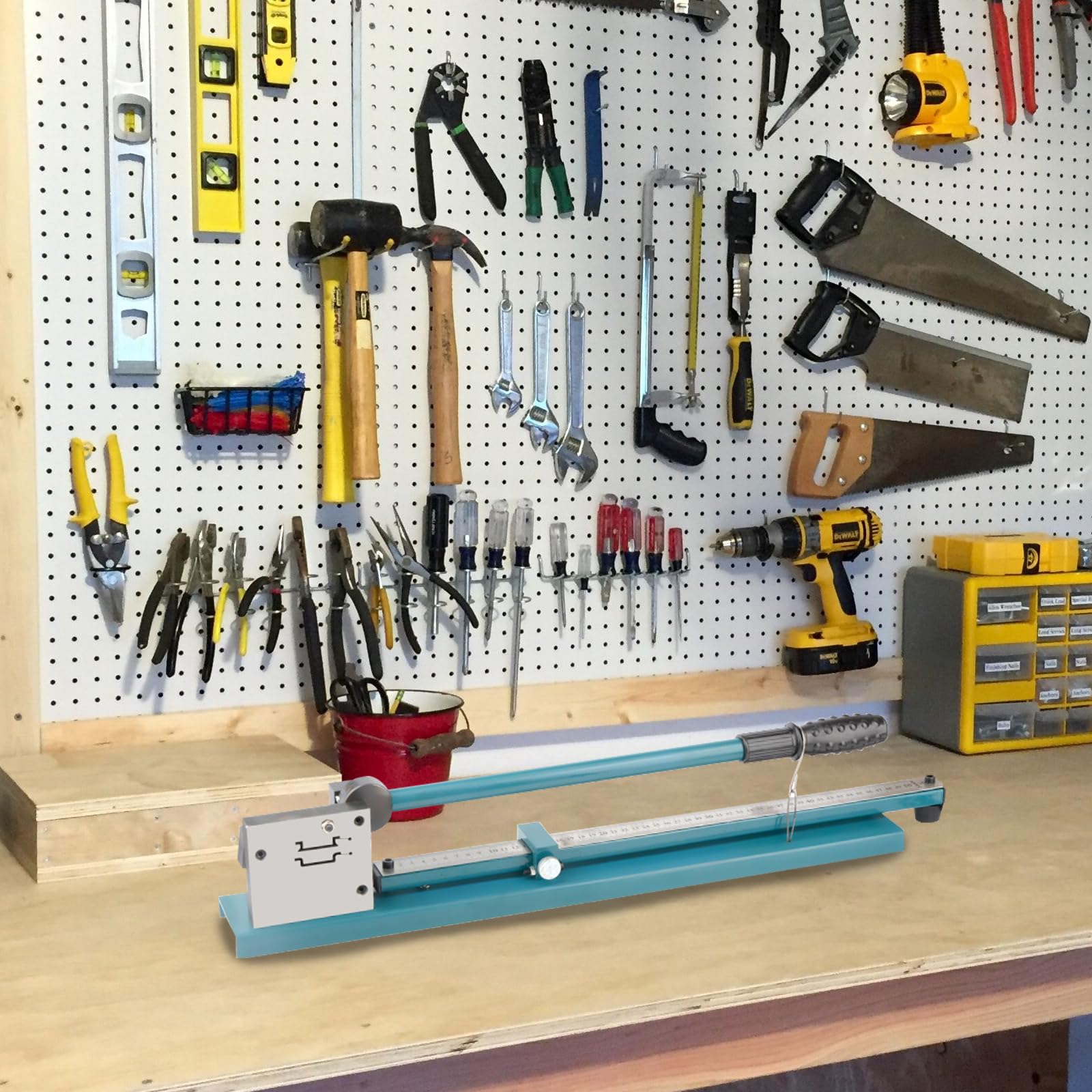 Taglierina Manuale Per Guide DIN, Utensile Da Tavolo Da 35 Mm Con Scala Graduata, Testa Di Taglio A Doppia Scanalatura Per Guide DIN In Acciaio E Alluminio Per Elettrotecnica E Installazione Elettrica