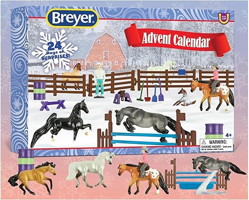 Miniatura 4 de Breyer Colección navideña de caballos 2023  Calendario de Adviento - Juego de caballos  35 tesoros ocultos  7 caballos, 2 potros, 1 unicornio