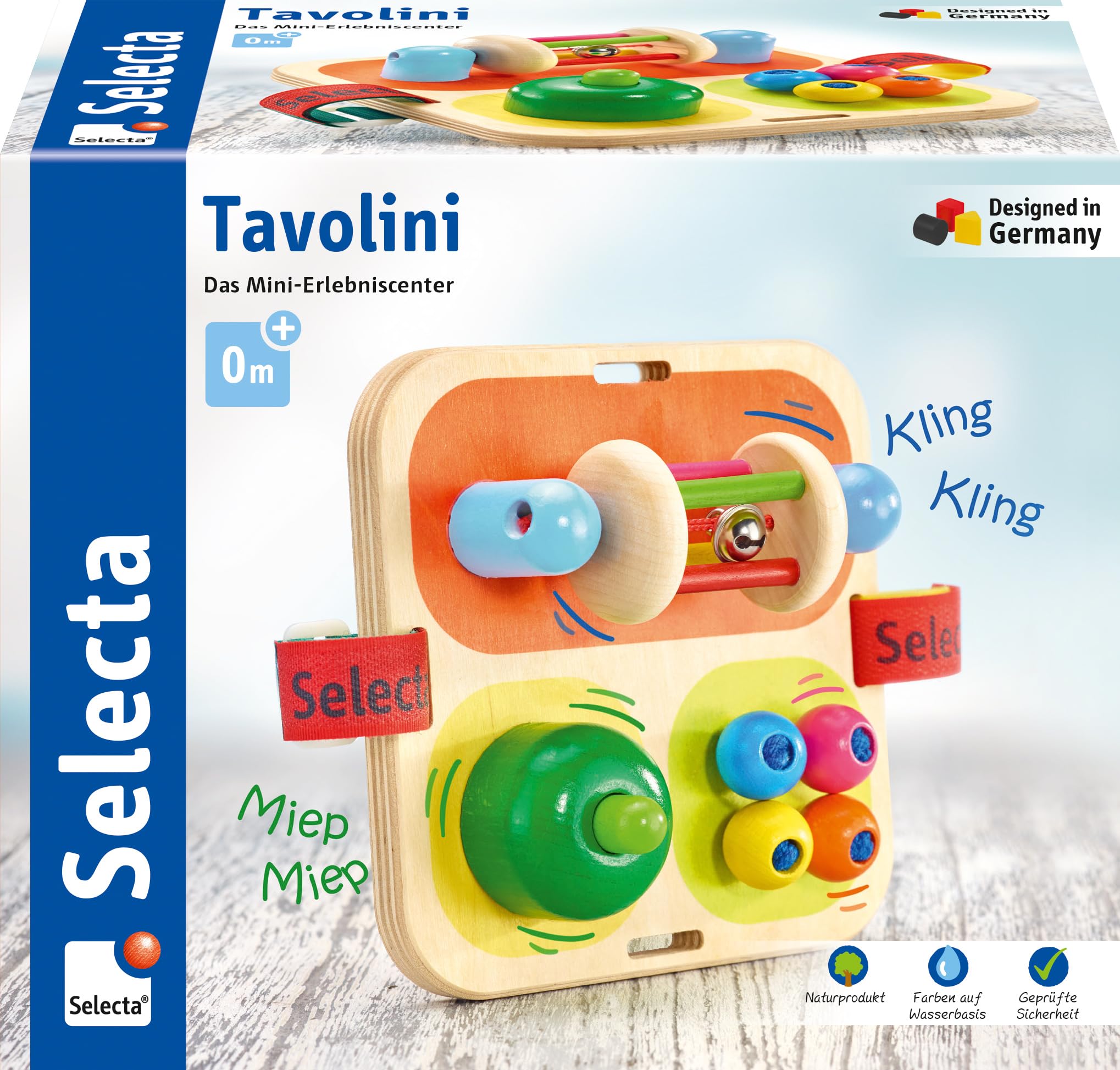 Selecta 62014 Tavolini, jeu de motricité, en bois, 14 cm