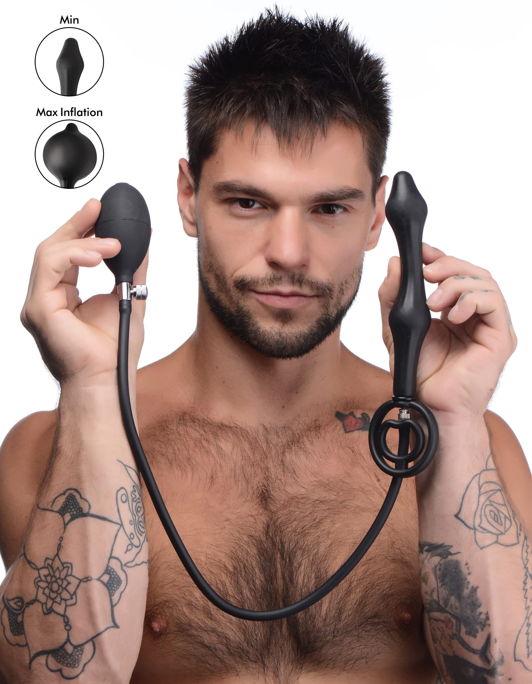 Inflatable Silicone Anal Plug + Cock & Ball Ring