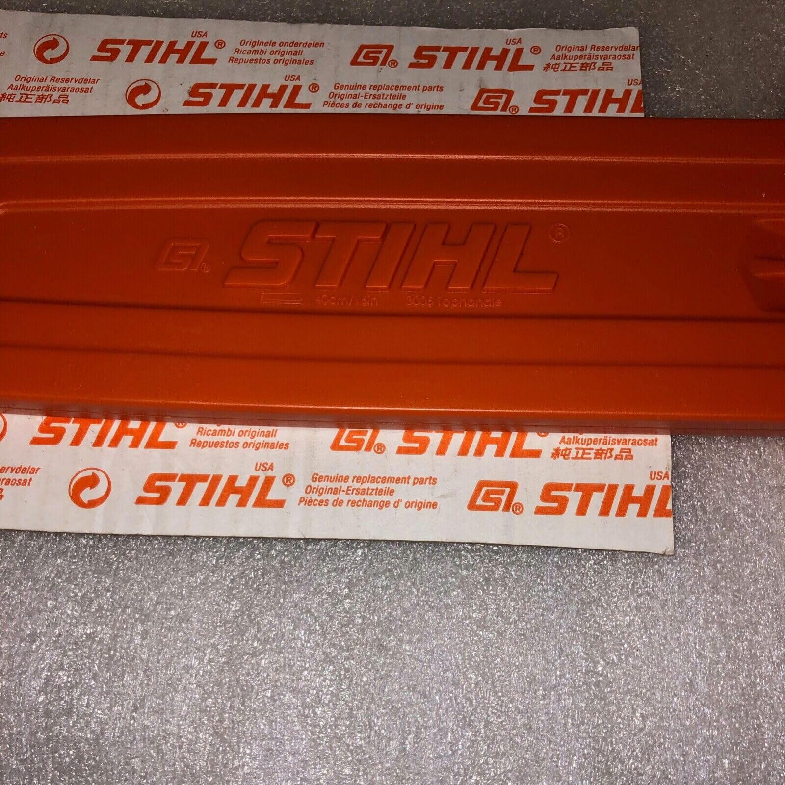 STIHL 16” Bar Scabbard Cover 0000 792 9161 - OEM Orange, Fits MS201T, MS200T, MS151TC, MS150TC