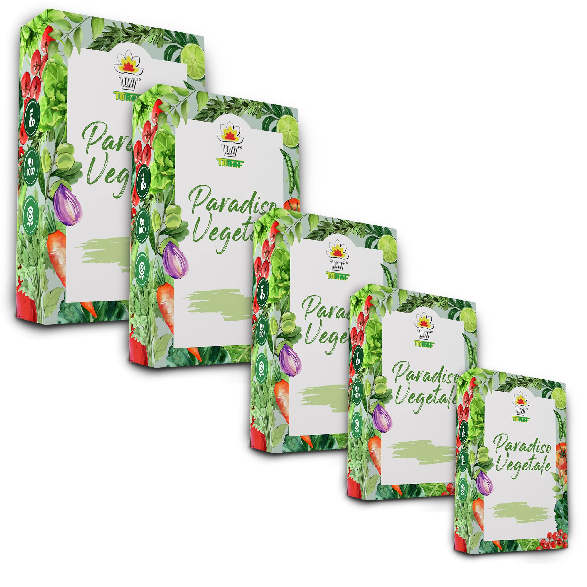 TORAF Set di semi di ortaggi biologici,5x 11pack per cucina, balcone e giardino, barbabietola, zucchina, fagioli, cipolla, carota, cetriolo, paprika, prezzemolo, aneto, prezzemolo, aneto