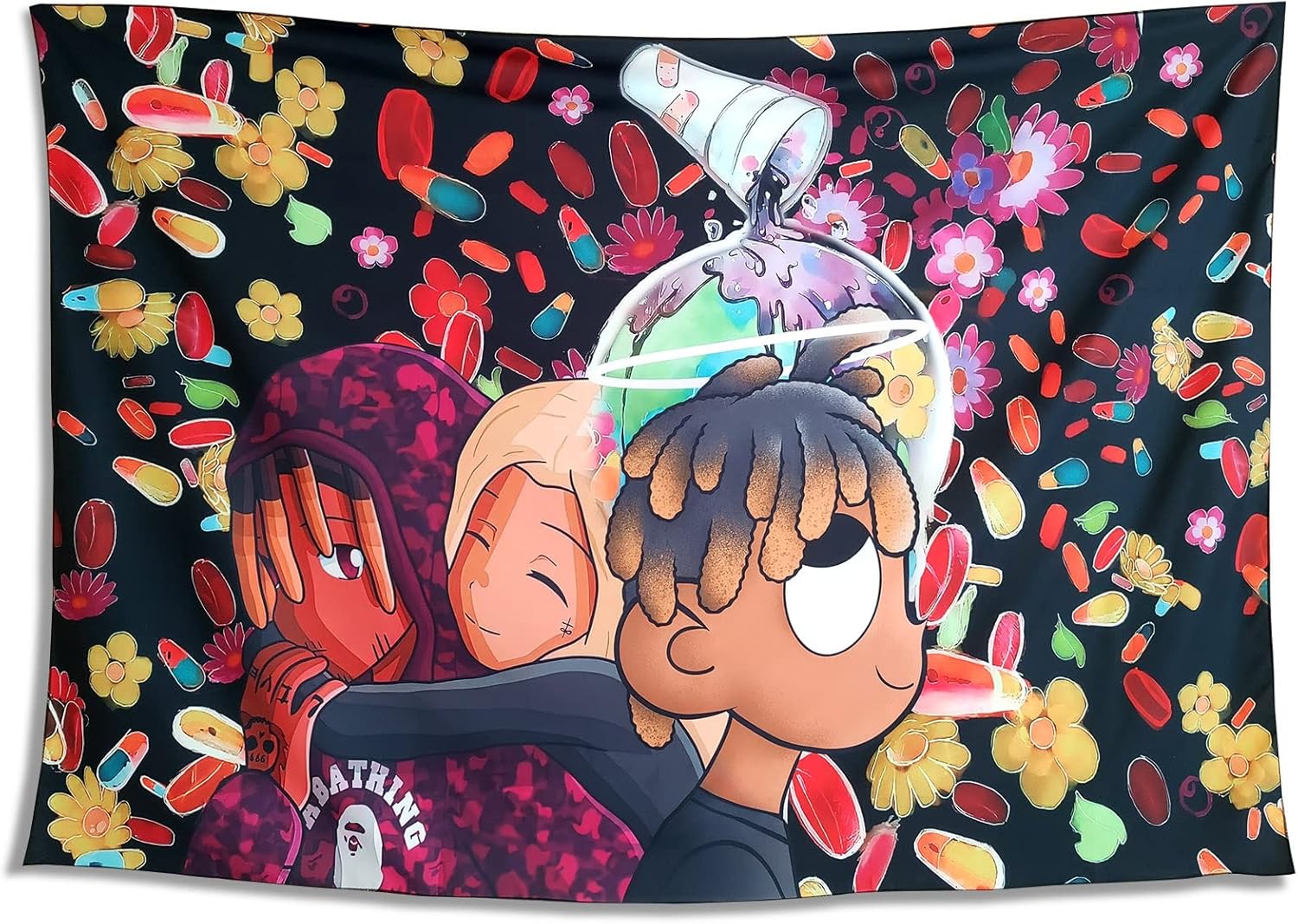 HAOHONSIN Juice Rapper Singer Tapestry Merch Wrld Poster