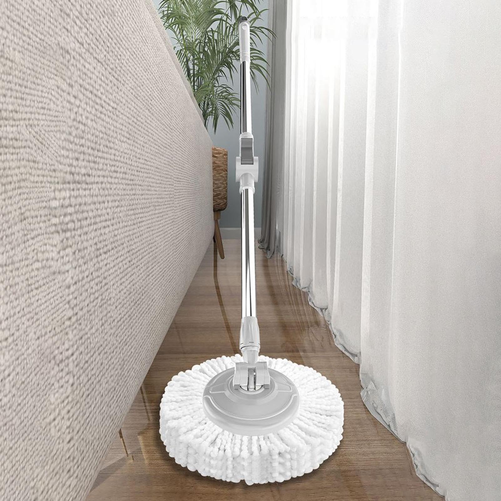 Set Con Secchio Attrezzatura Completa Per La Pulizia Dei Pavimenti | Kit Completo E Secchio Rotante A 360 Gradi Per la Pulizia di Casa, Pavimenti in Legno, Piastrelle, Marmo, Cucina e Ba