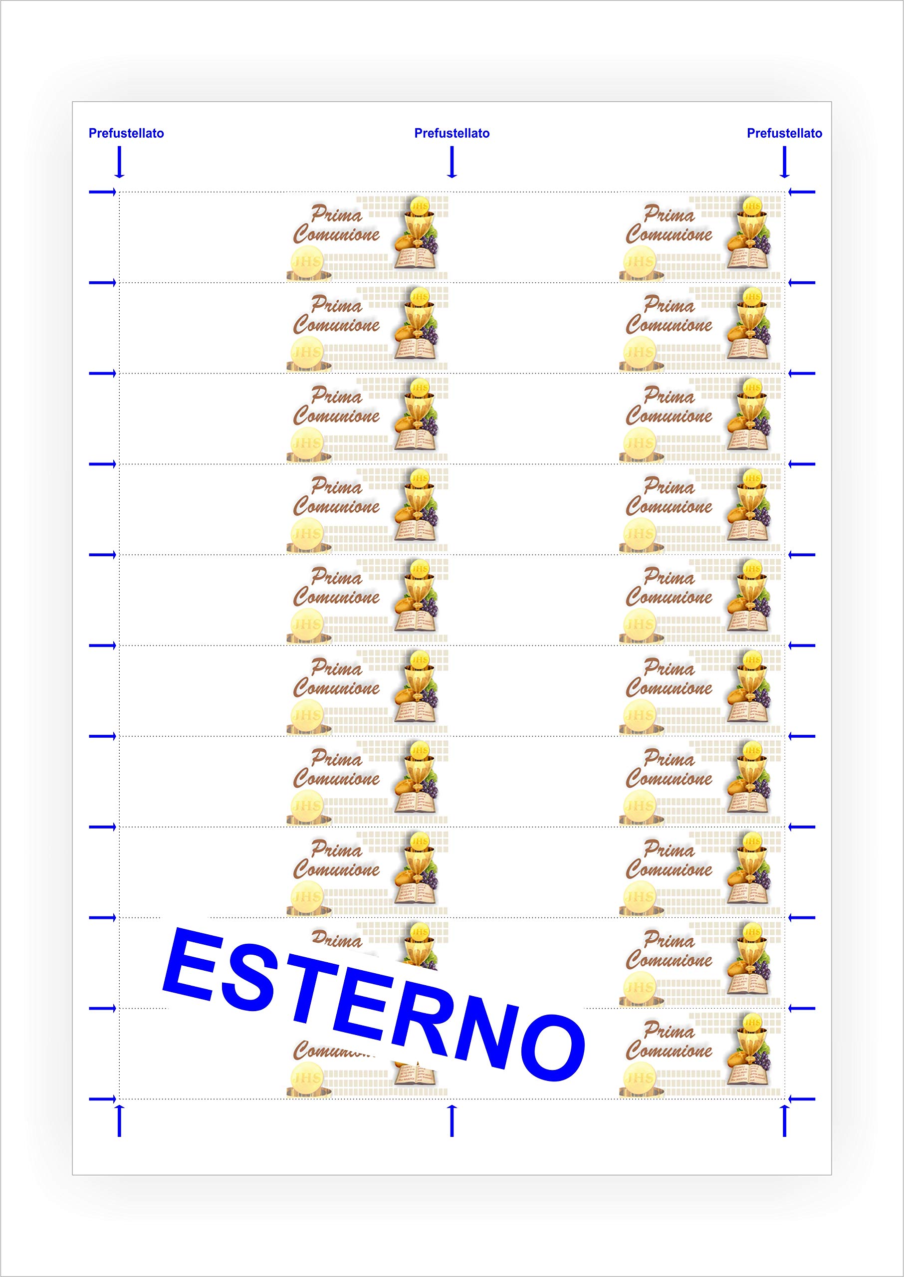 60 Bigliettini Prima Comunione Personalizzati - Con Nome E Stampa Omaggio - Foto 3