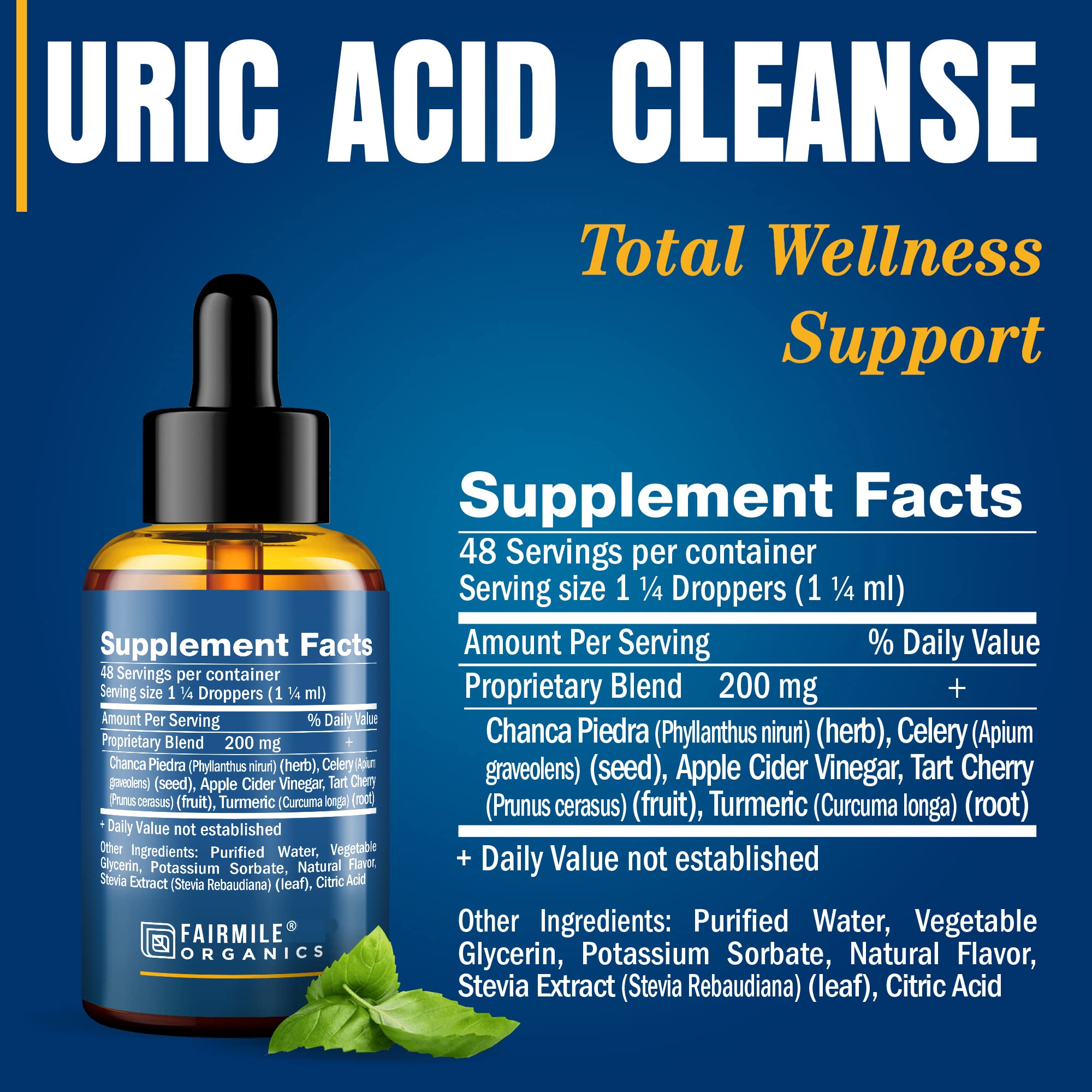 Uric Acid Cleanse with Tart Cherry 9600mg Made in USA Clinically