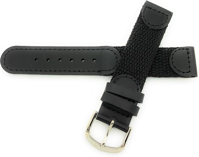 20mm Canvas Nylon Leather Watch Band