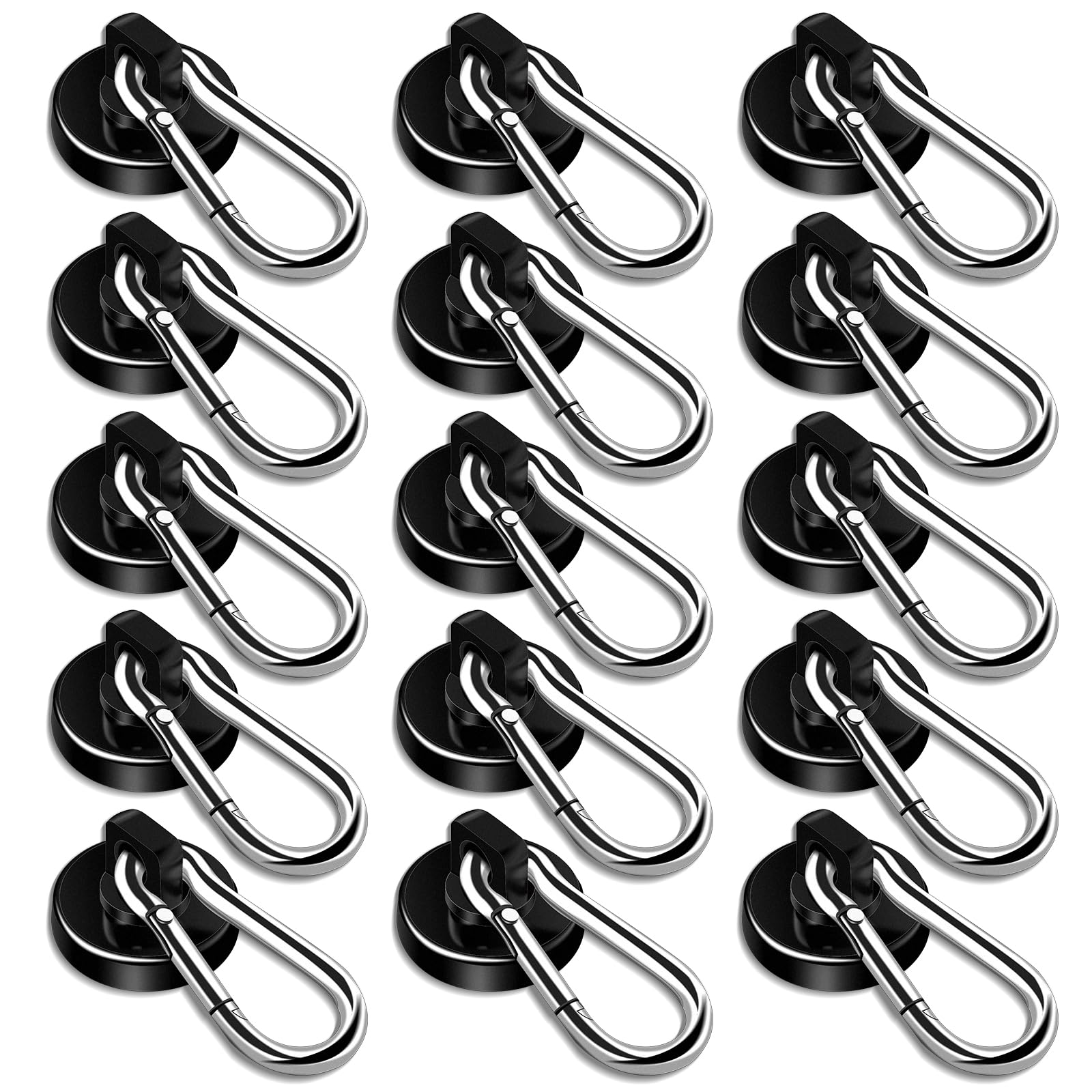 DIYMAG Black Magnetic Hooks,70LBS Strong Heavy Duty Neodymium Magnet Magnetics Hook for Hanging at Home, Office Locker, Workplace, Refrigerator,