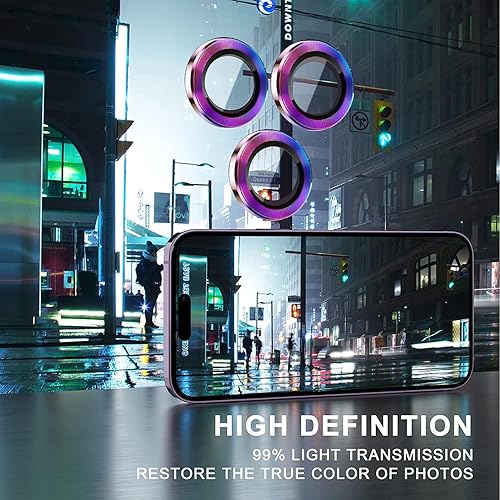 Miniatura 6 de Protectores de lente de cámara para iPhone 15 ProiPhone 15 Pro Max, cubierta de cámara de vidrio templado ultrafino resistente a los arañazos,