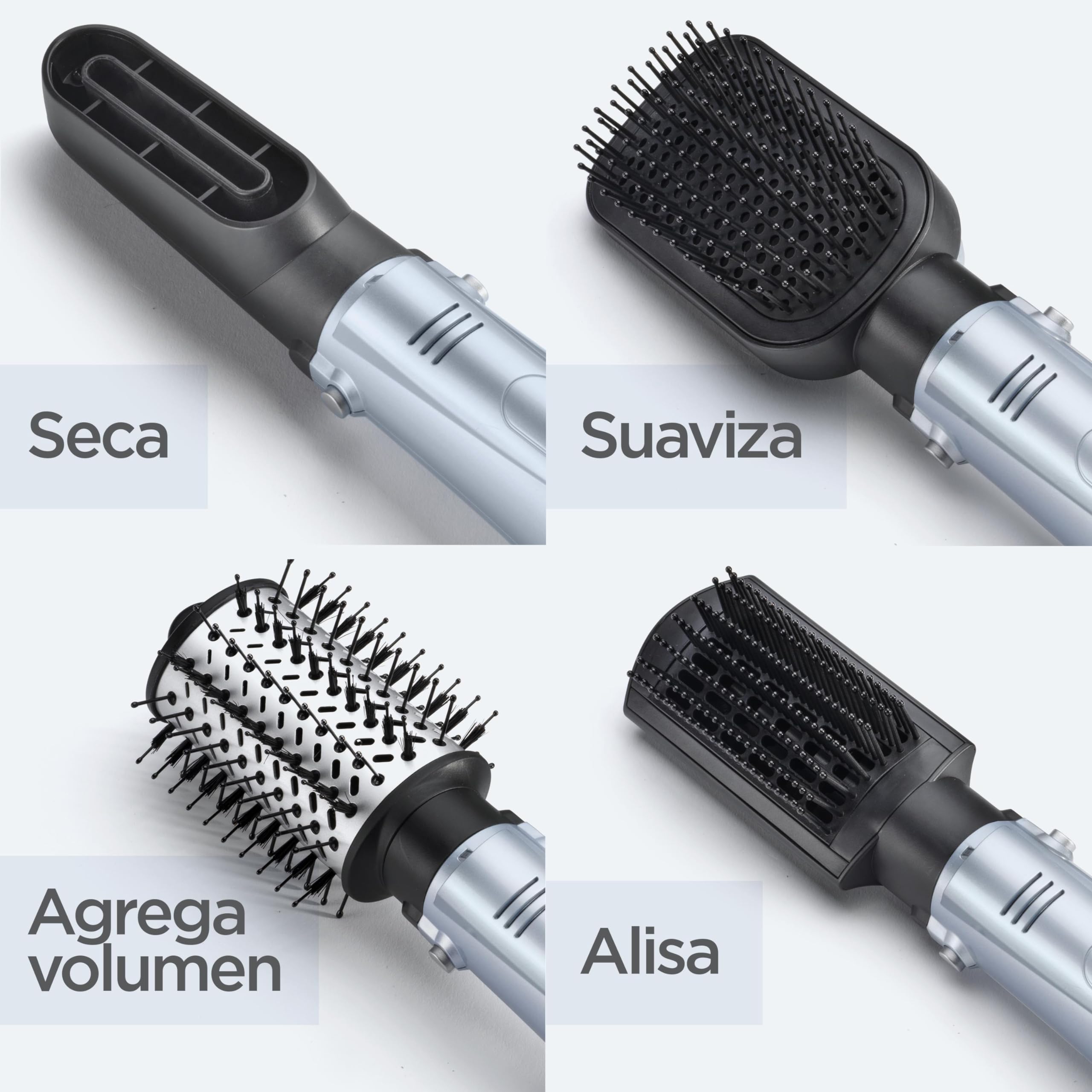 BaByliss Hydro Fusion AS774E Cepillo secador de pelo 4 en 1 Antiencrespamiento Azul