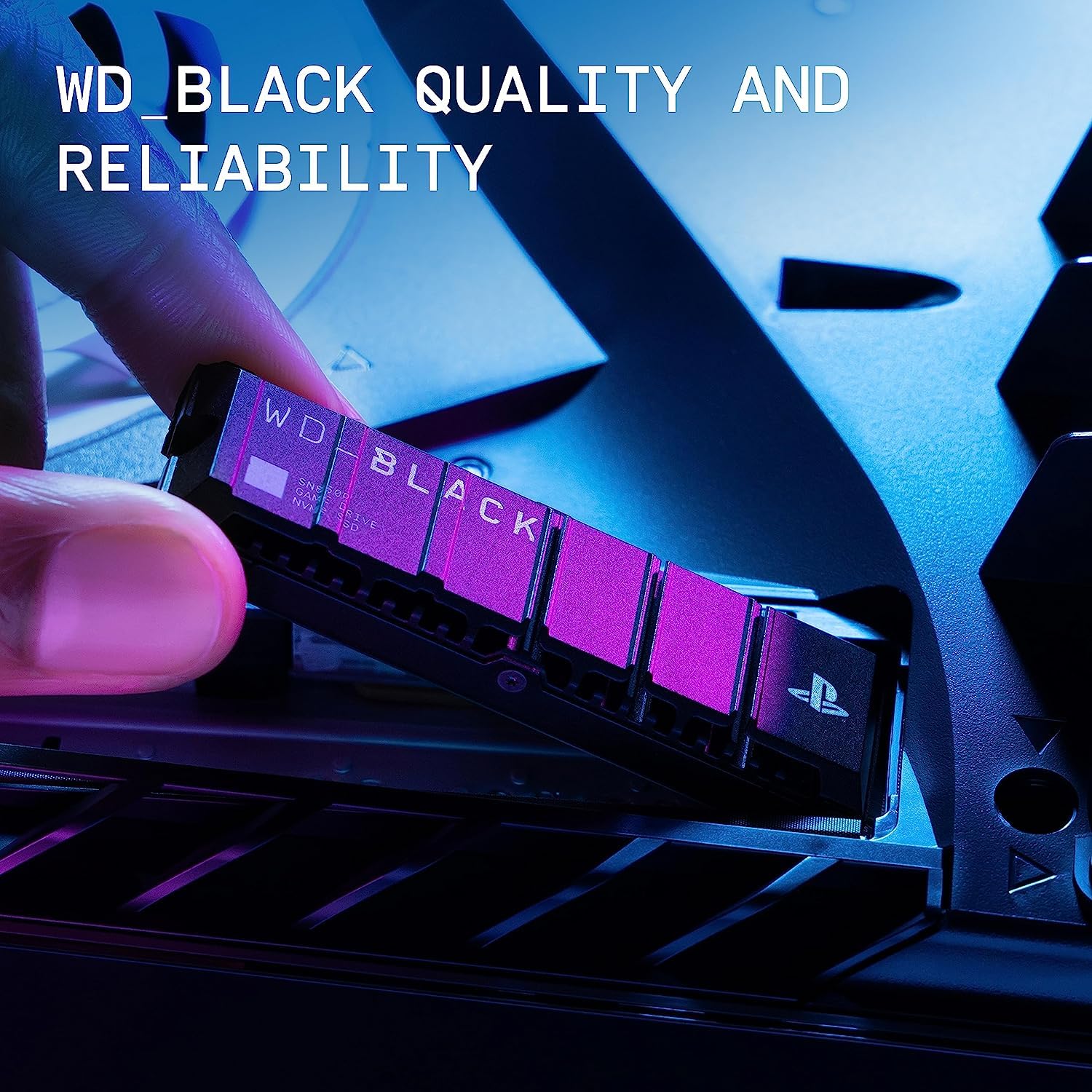 WD BLACK SN850P NVMe SSD de 1 TB, lectura: 7300 MB/s y escritura: 6300 MB/s, con licencia para consolas PS5 - WDBBYV0010BNC-WRSN