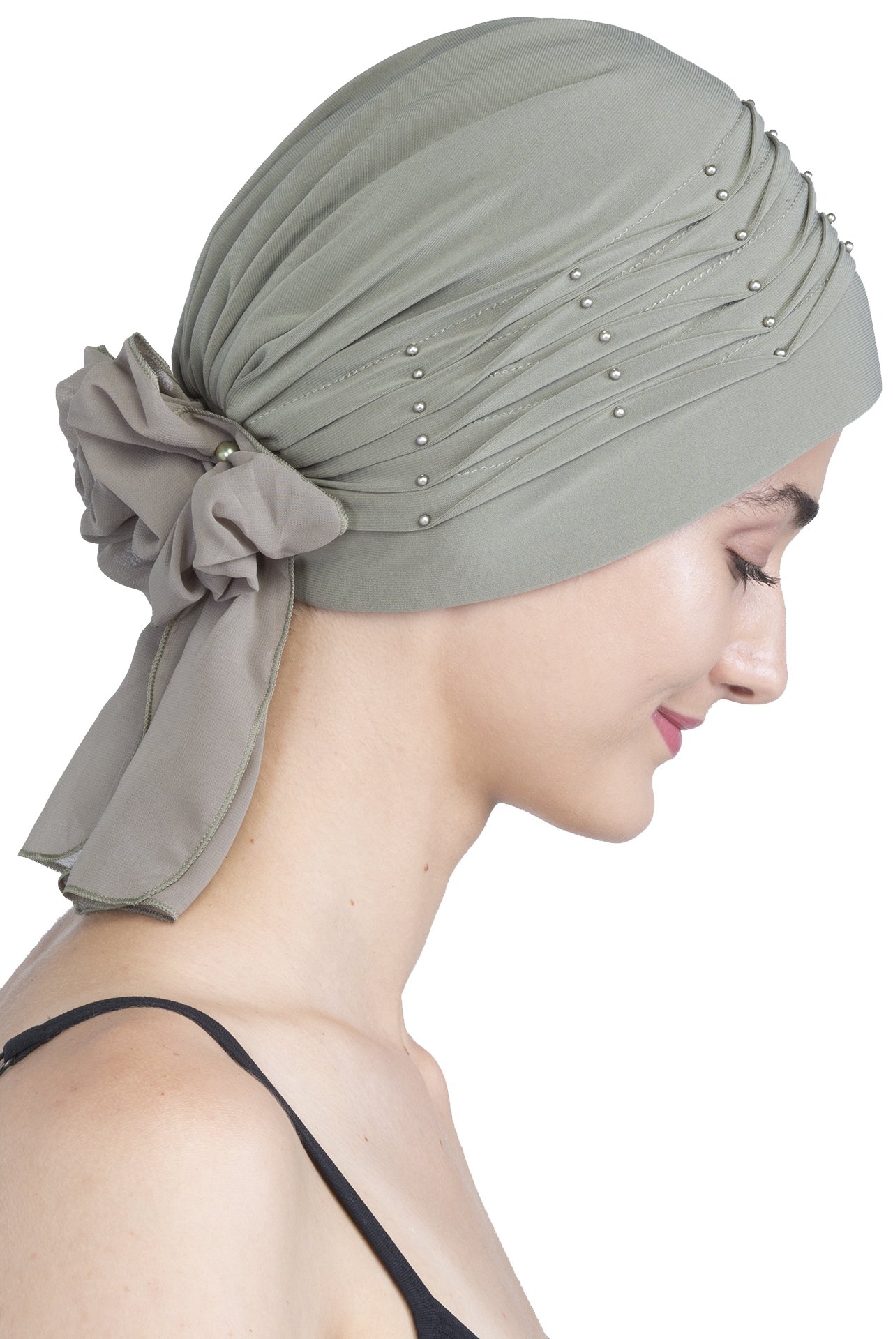 Deresina Headwear Women's Moss Green Deresina Chemo Headwear Twisted Hat ( - One Size)