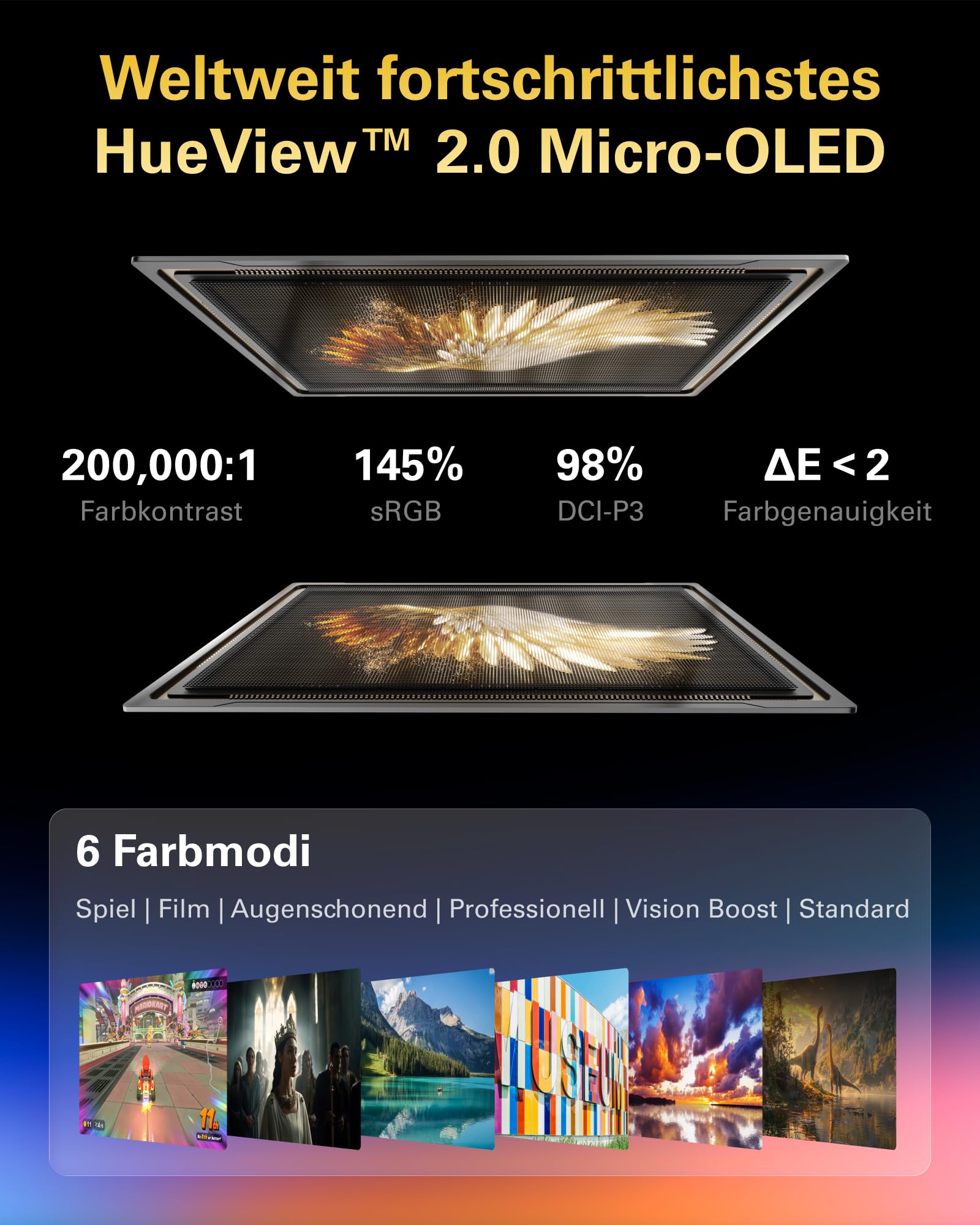 [Neu] RayNeo Air 3s Pro AR/XR-Brille - 201'' 1200 Nits 120Hz HueView 2.0 Videodisplay, Smarte Gaming-Brille für iPhone 17,16,15/Android/Mac 2/PS5/SteamDeck - Next-Gen Persönliches Kino