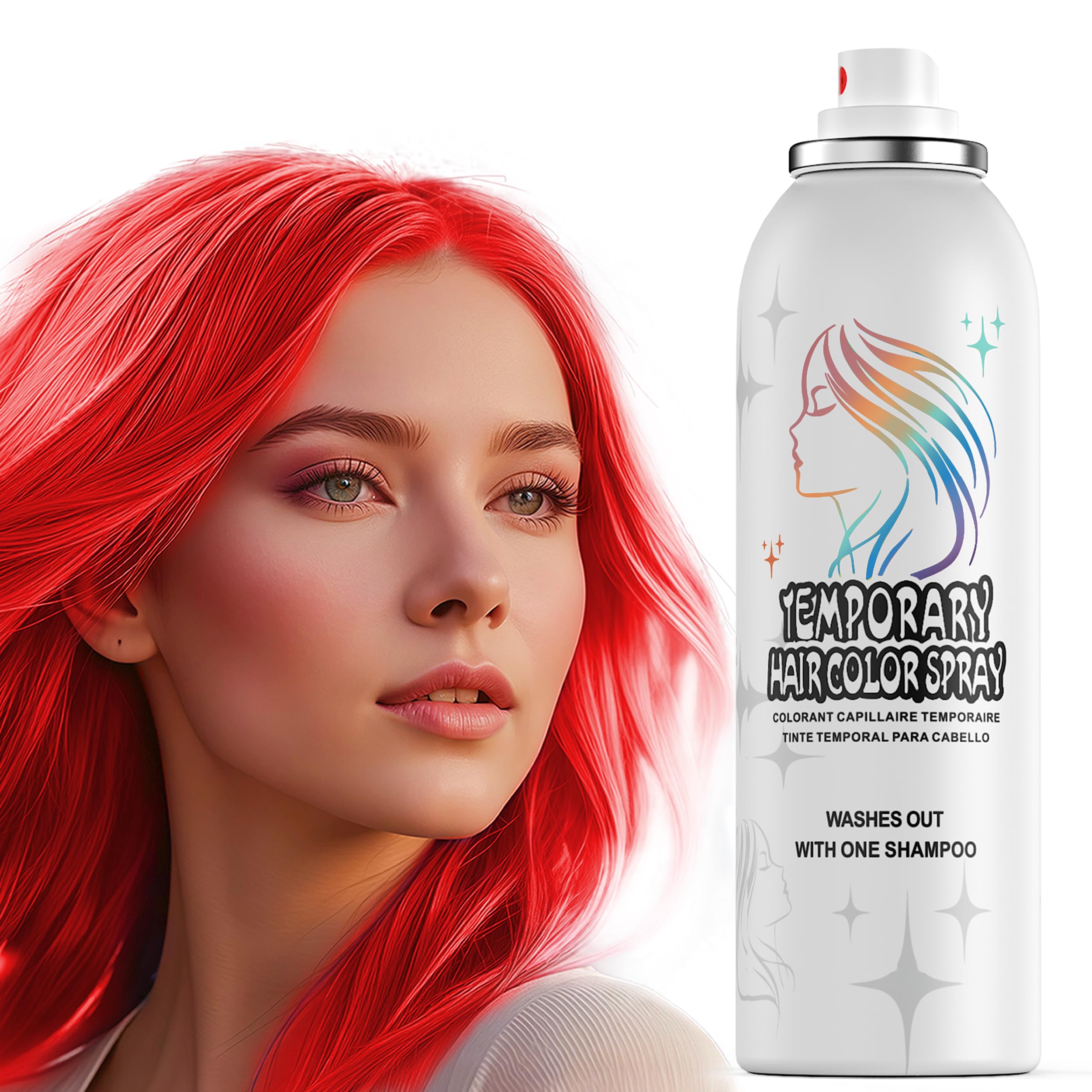 Temporäre Haarfarbenspray | 150ml Sofort Haarfarbenspray für Erwachsene & Kinder | Waschbar & Nicht Klebend, Sanfte Formel