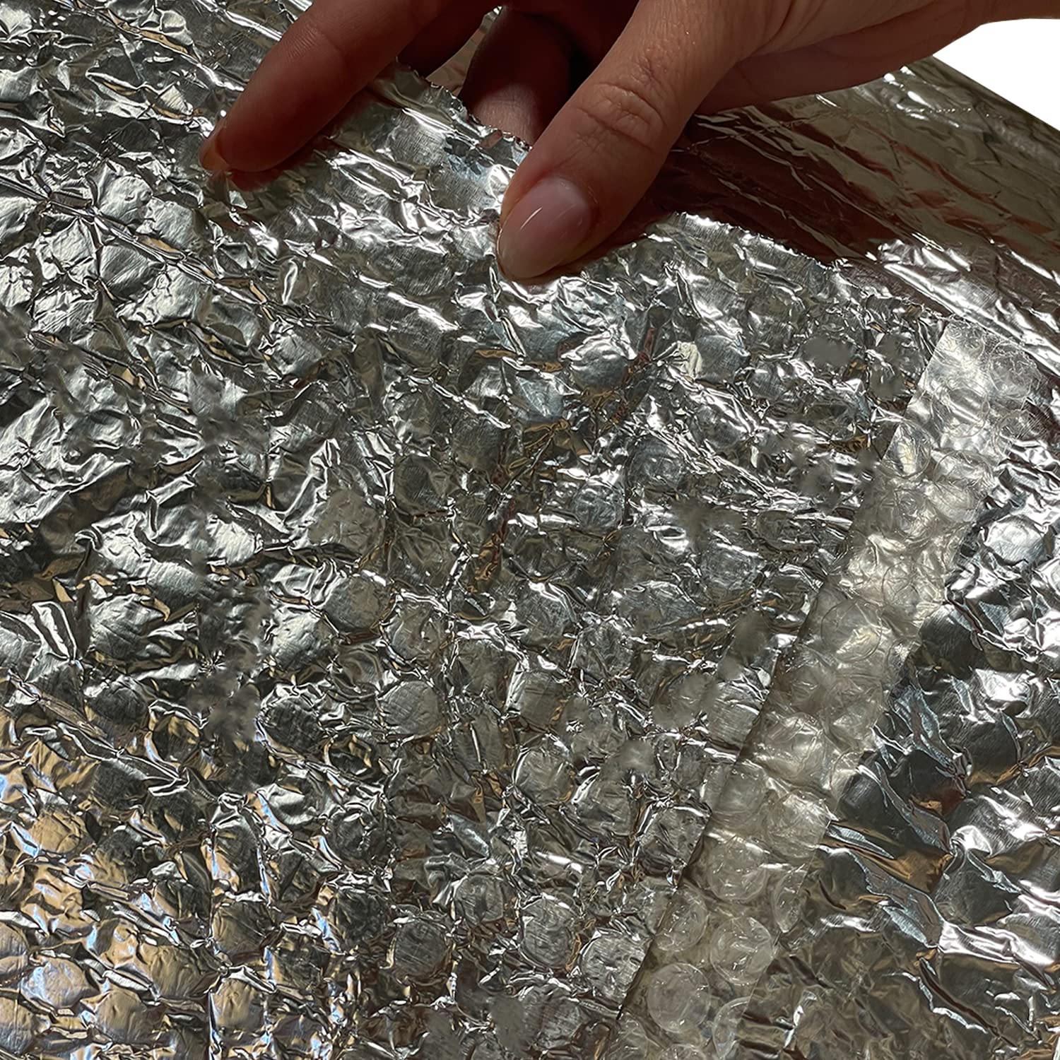 Aislante Térmico Reflexivo de Aluminio y Burbujas 50 cm x 20 m (10 m²) - Frío y Calor - Viviendas, Caravanas, Campers, Buhardillas, Uso Industrial
