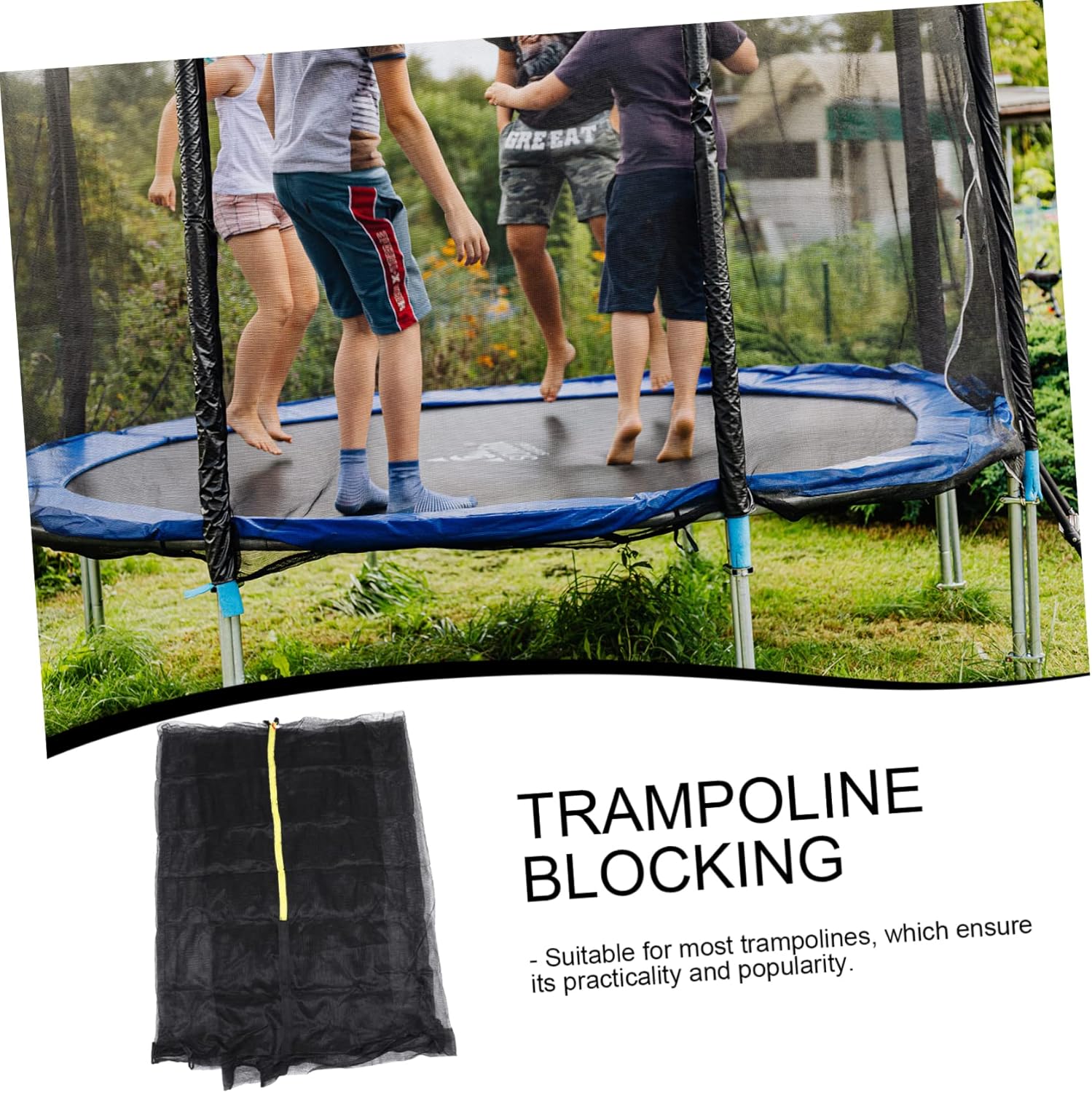 1set Trampoline Replacement for Trampoline Enclosure Strong Material Easy Installation Protective Netting for Use
