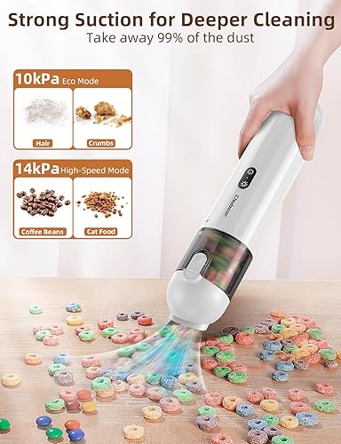 Miniatura 2 de Chuboor Aspiradora de mano, aspiradora de coche recargable inalámbrica, 14,000 Pa potente mini aspiradora de mano con soplador de aire, inflador,