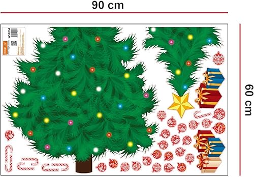 Miniatura 4 de Decoraciones navideñas para el hogar, calcomanías de pared para interiores, decoración de Feliz Navidad, murales de pared, calcomanías de sala de