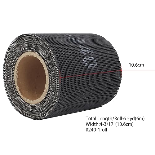Miniatura 2 de QZATTCAEN Rollos de lijadopaño de lijado de fontanería 4-317 pulgadas x 6.5 yardas (19.69 pies)  Malla abierta de doble cara del plomerograno de