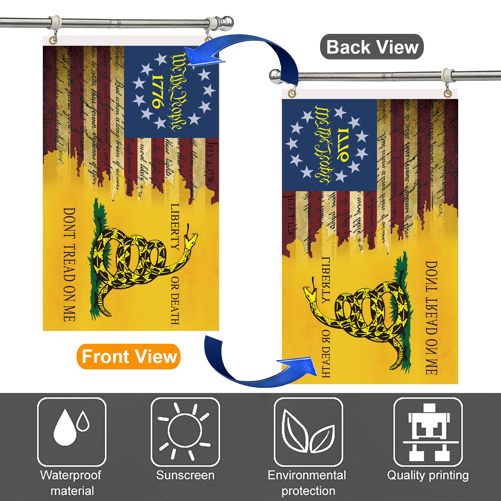 La Bandera De Gadsden (Don't Tread On Me) De USA Flag Co. Está 100