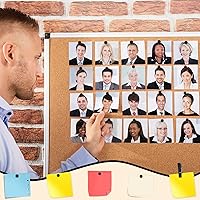 Vista 5 de 230 tachuelas decorativas de madera para el pulgar, tachuelas de madera para mapas, tableros de corcho, proyectos de manualidades (negro)