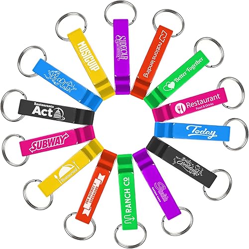 Miniatura 6 de 100 llaveros personalizados para abridor de botellas, llaveros personalizados para abridor de cerveza que pueden enfriar el llavero con logotipo