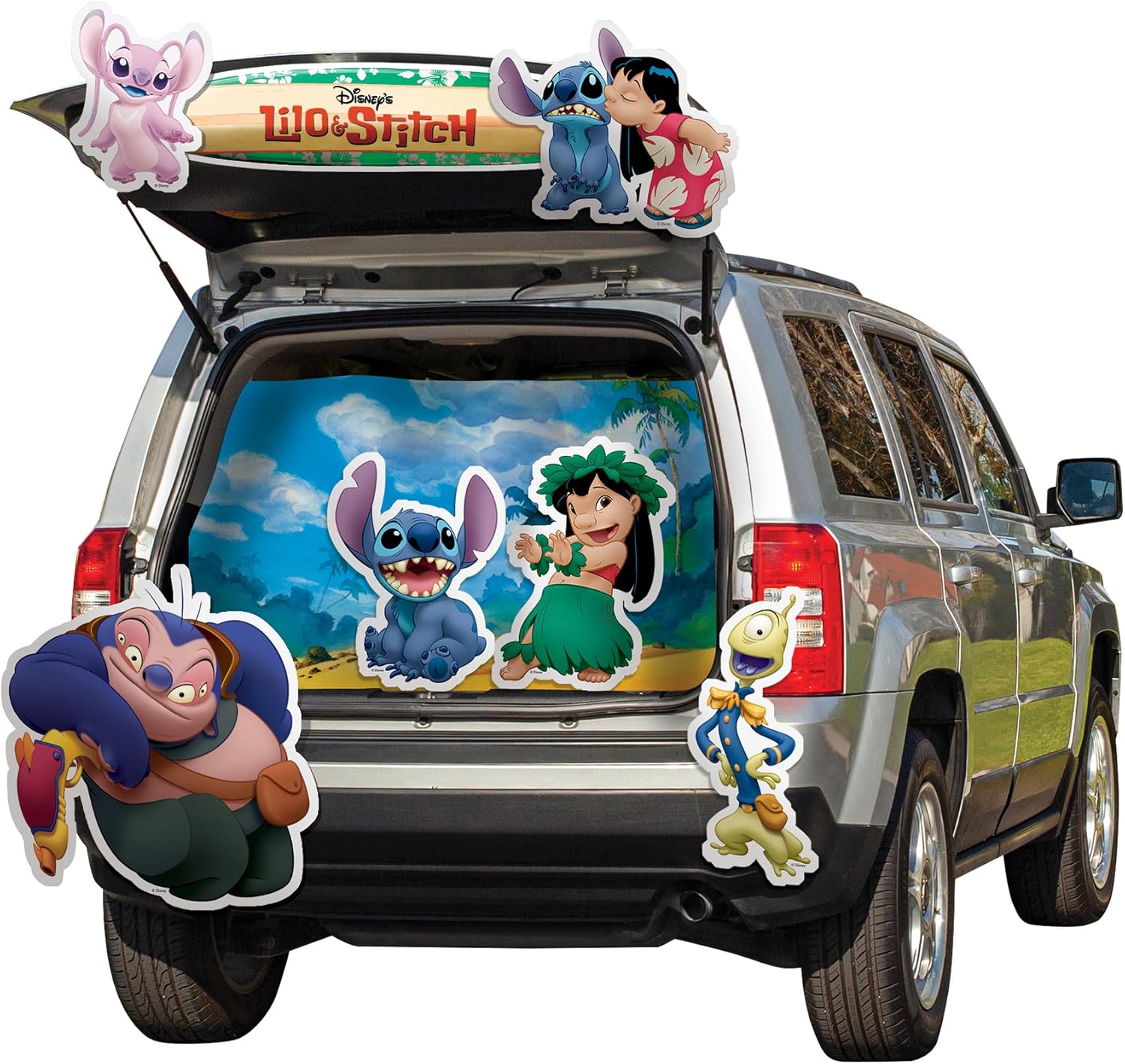 Disney Lilo & Stitch Treat Your Trunk Kit, Official Disney Trunk or Treat Car Decoration Set