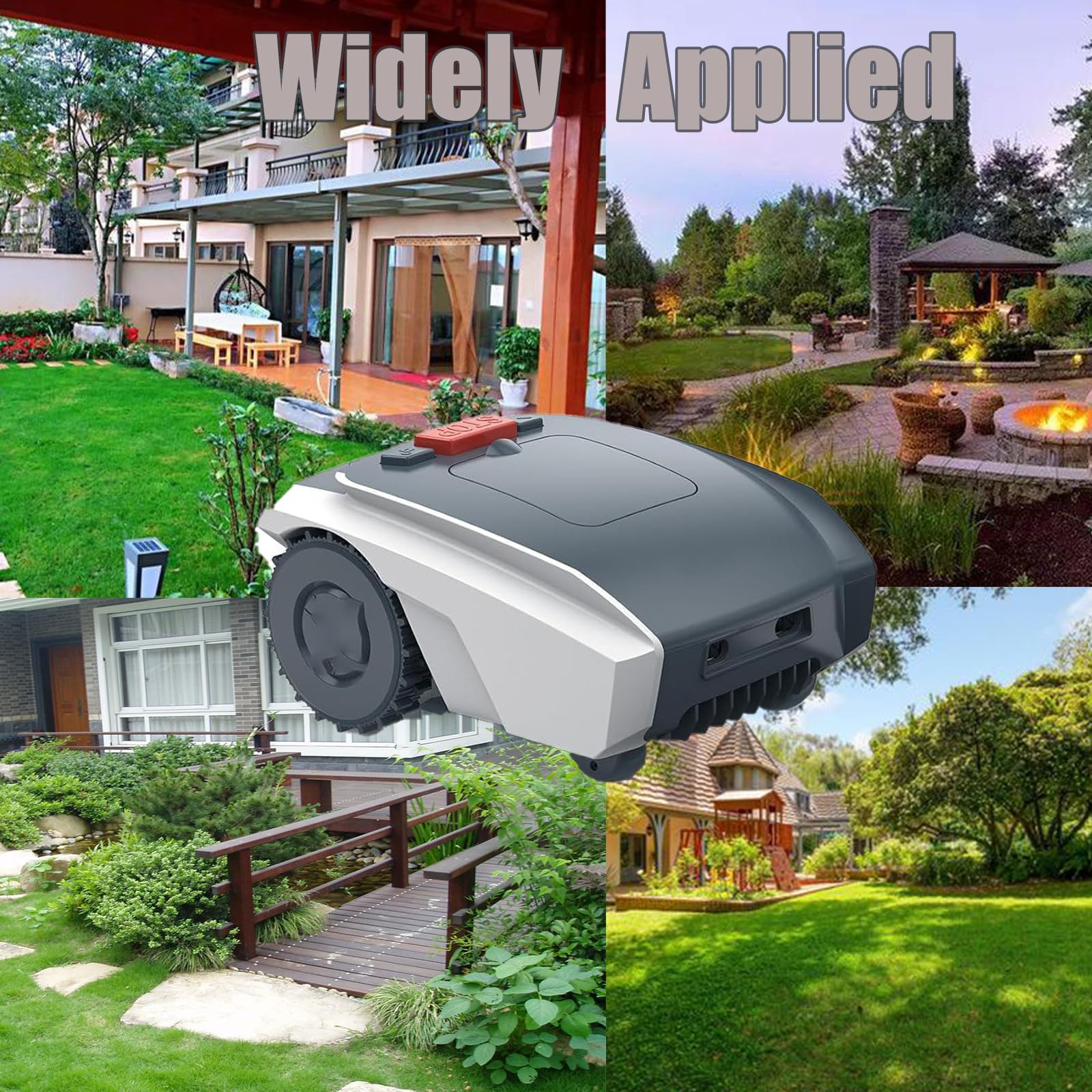 Cortacésped robótico automático, cortacésped robótico para Jardines pequeños de hasta 1000 m² para césped Bien Cuidado con Control de aplicación ultrasilencioso