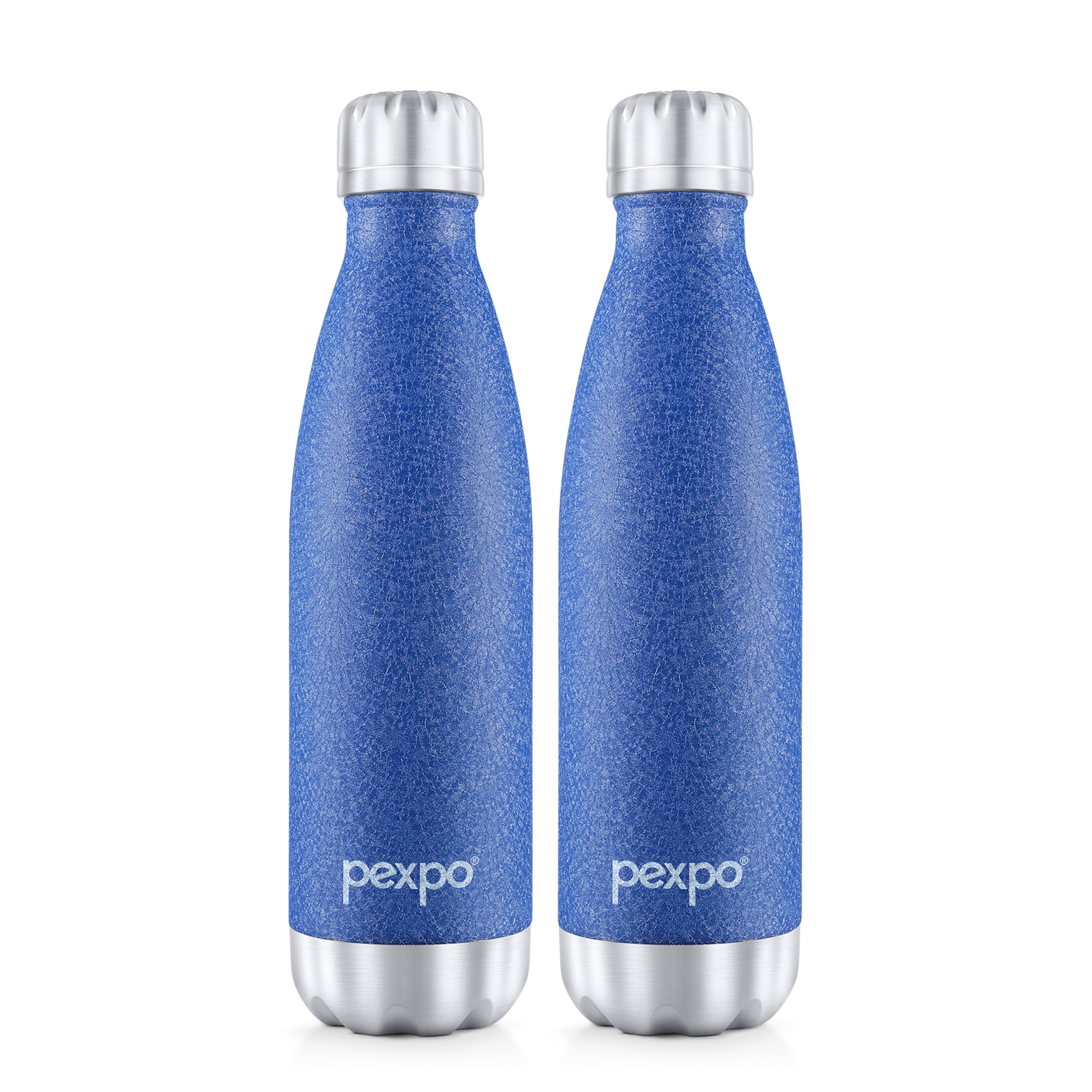 Go24 pexpo Stainless Steel Water Bottle Electro Blue 500ml