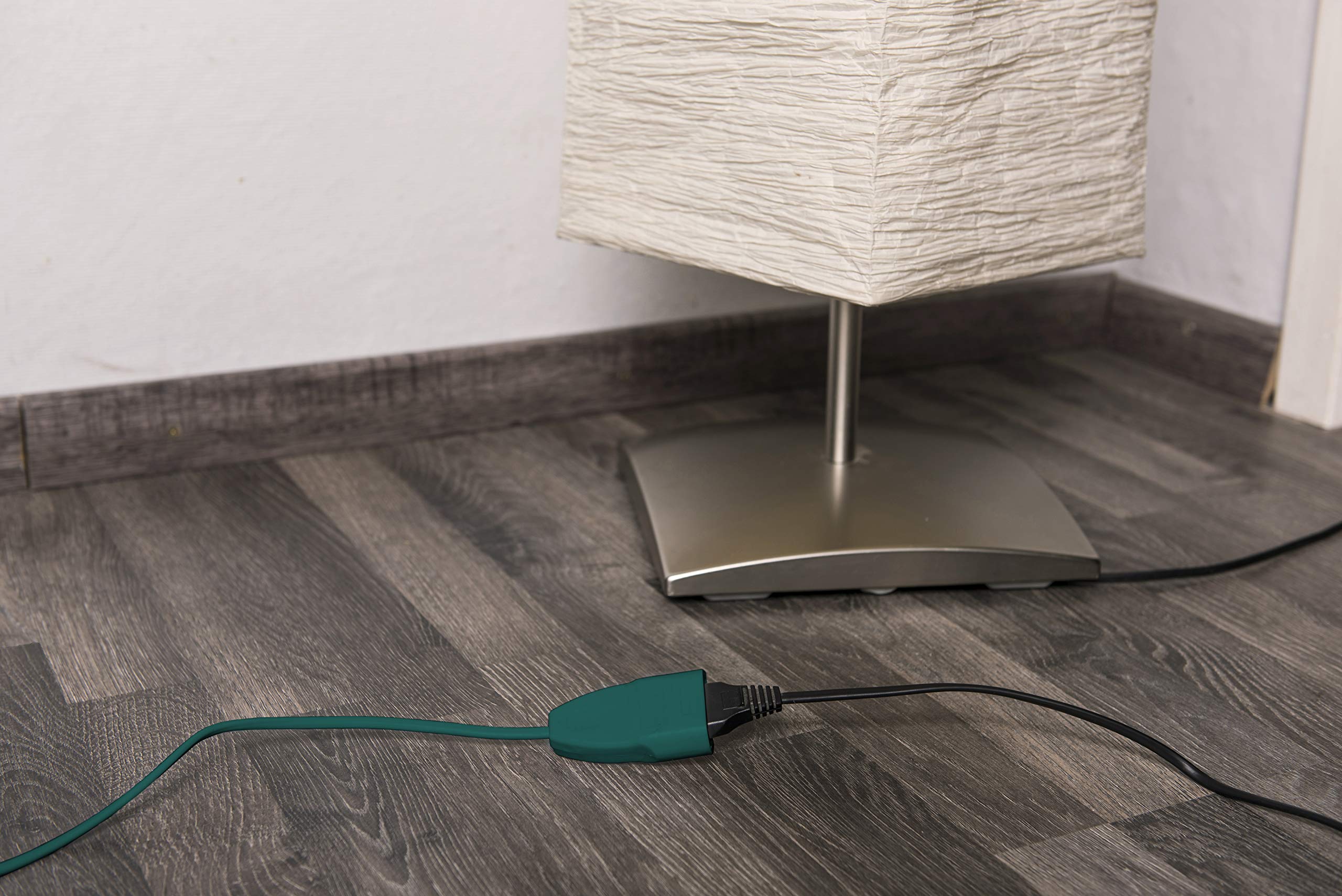 Meister kunststof verlengkabel met Euro-koppeling 3 stuks – 3 m – voor binnen (IP20) – Schuko-koppeling – wit