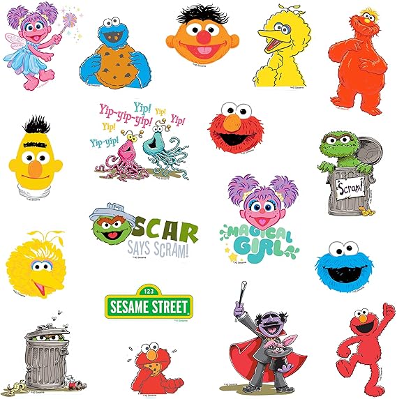 amazon com sesame street stickers die cut vinyl sticker variety pack laptop water bottle scrapbooking tablet skateboard indoor outdoor set of 50
