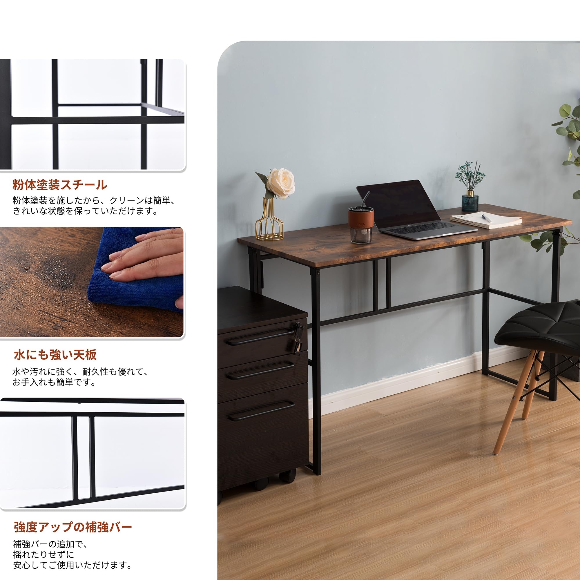 Amazon | パソコンデスク 折りたたみ 木製 耐荷重50KG ゲーミング