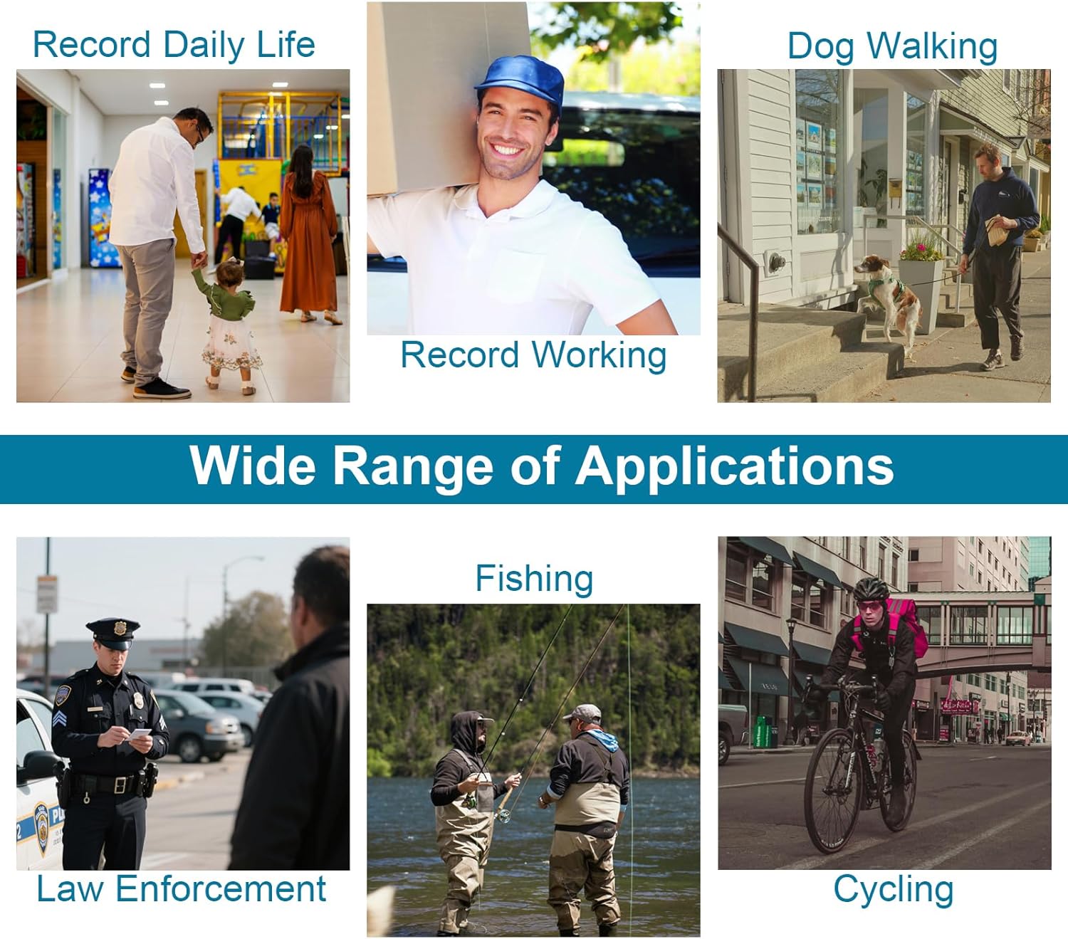 Body Camera 1080P 64GB Mini Wearable Body Cam, Small Size Clip on Pocket POV Camera, Portable Sports Video Recording Camcorder for Work Travel Pet Walking Fishing Security