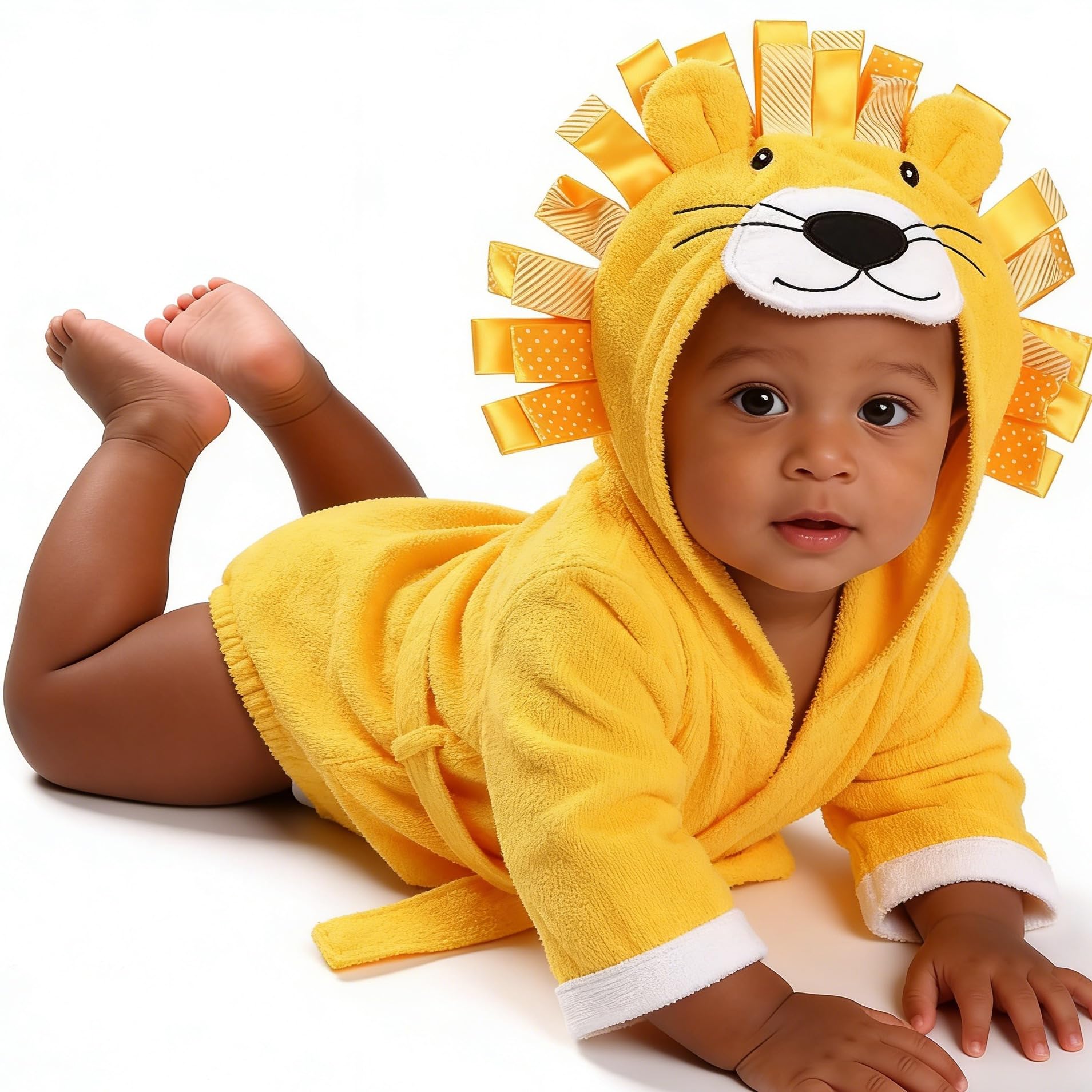 Baby Boy Bathrobe Hooded Towels Unisex Infant Bath robe Towel For Toddle Terry Ultra Absorbent Durable Blankets