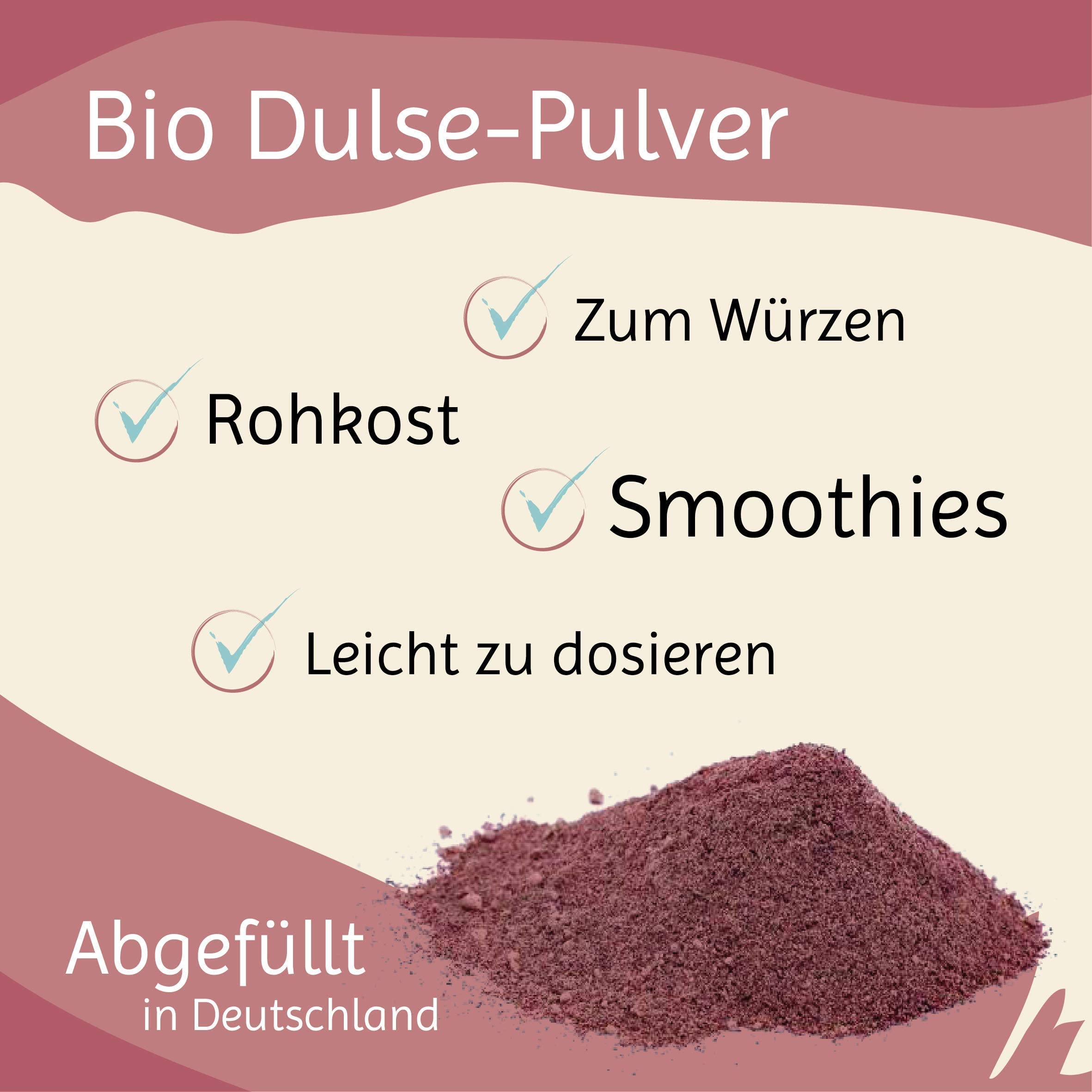 Algenladen Bio Dulse Polvo – 100 g ï Lappentang ï Algas rojas del Atlántico – Vegano
