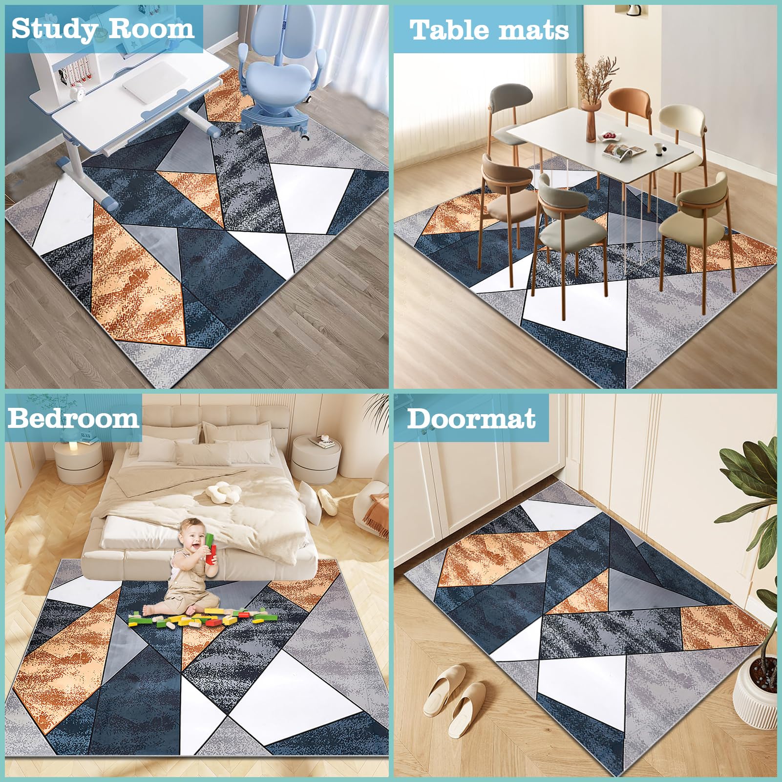 Tapis de Chaise de Bureau pour Fauteuil Antidérapant 120 x 160 cm