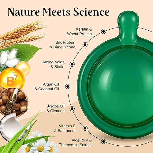 Miniatura 4 de LivaClean Cápsulas de suero capilar de 60 CT para cabello encrespado, dañado, vitaminas para el cabello, queratina y aceite de argán con biotina,