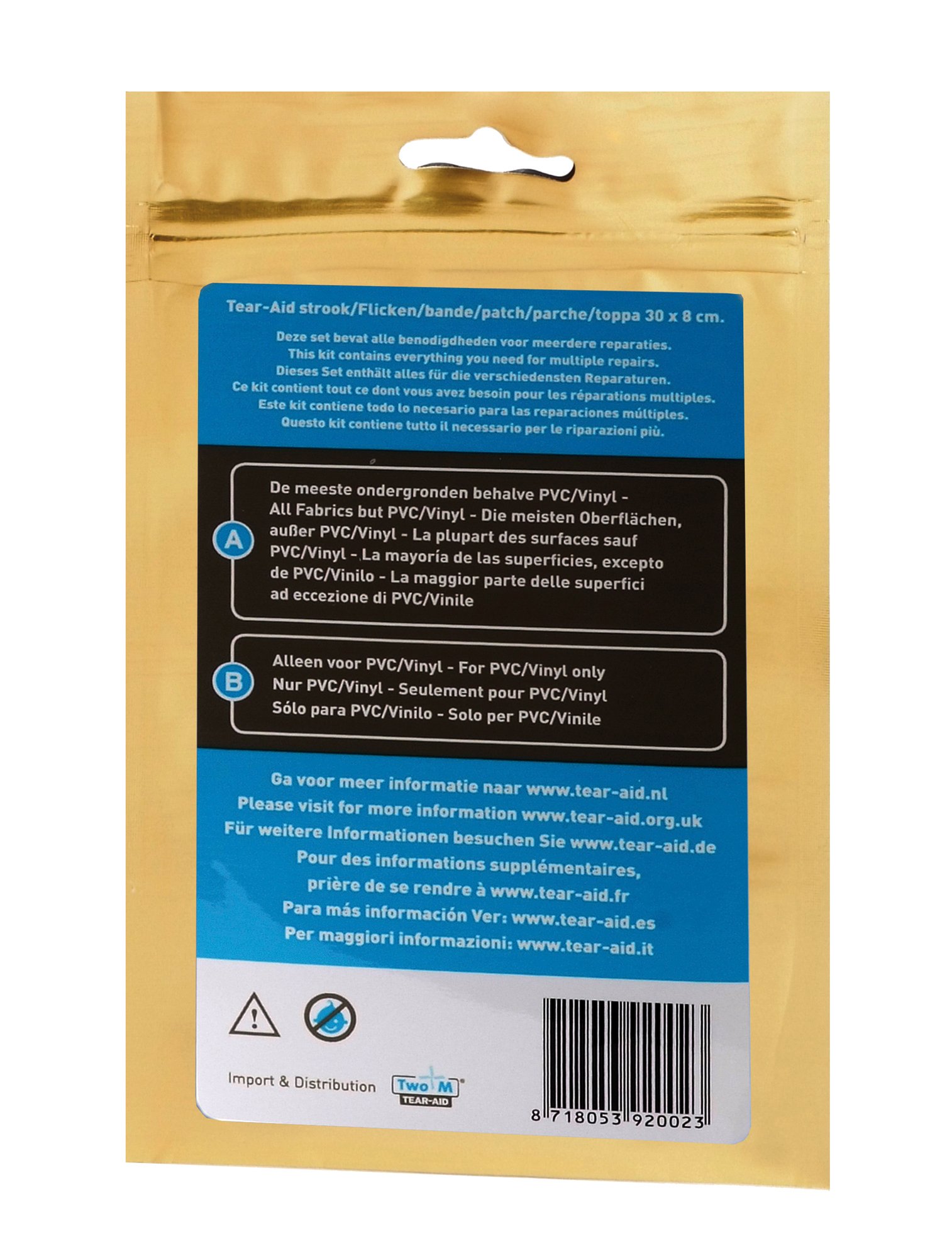 TEAR-AID 1886001 850200 Reparaturset, Typ A-Transparent