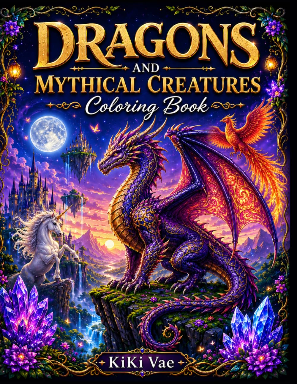 Dragons and Mythical Creatures Coloring Book