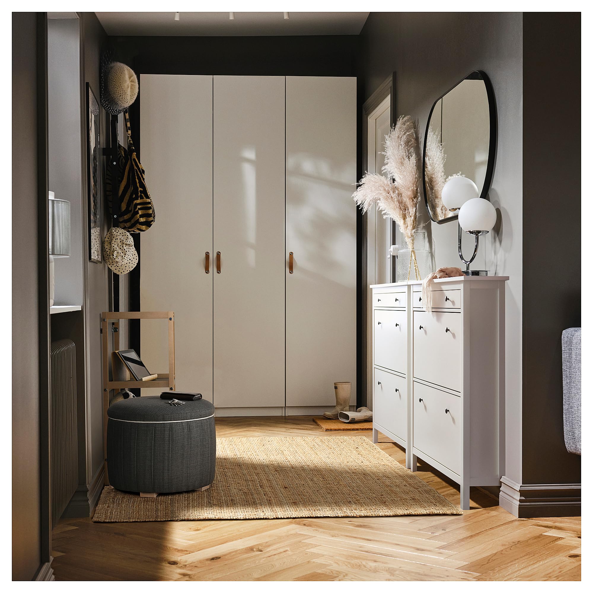 ProTuning ÅTERLÖGA Pouf, con contenitore/Kilanda grigio scuro