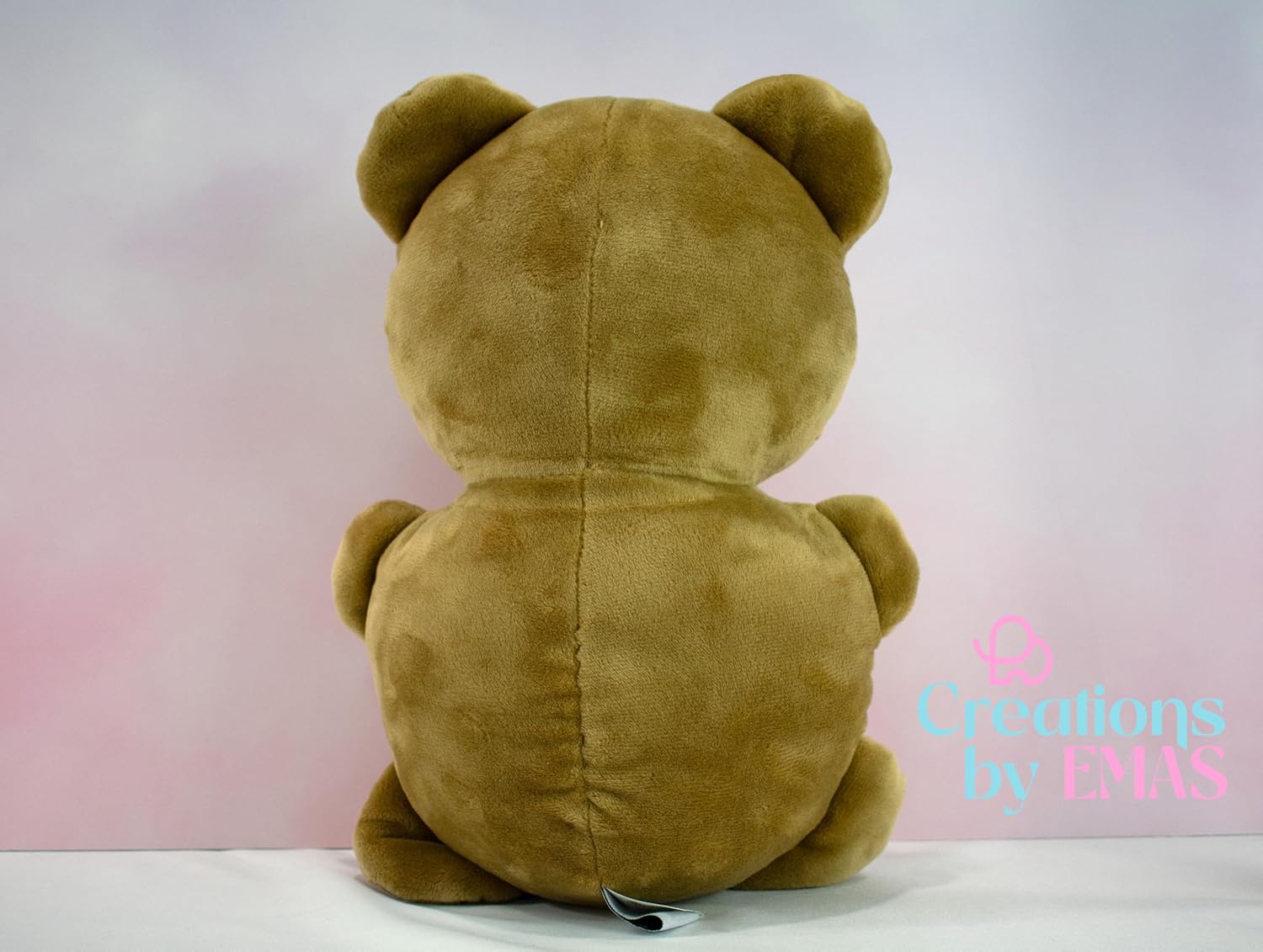 Personalized Baby Gifts Teddy Bear Plush - Custom Birth Stats Stuffed Animal Newborn Boy or Girl, Customized Handmade Nursery Decor Item, Dark Brown 12” Plushie